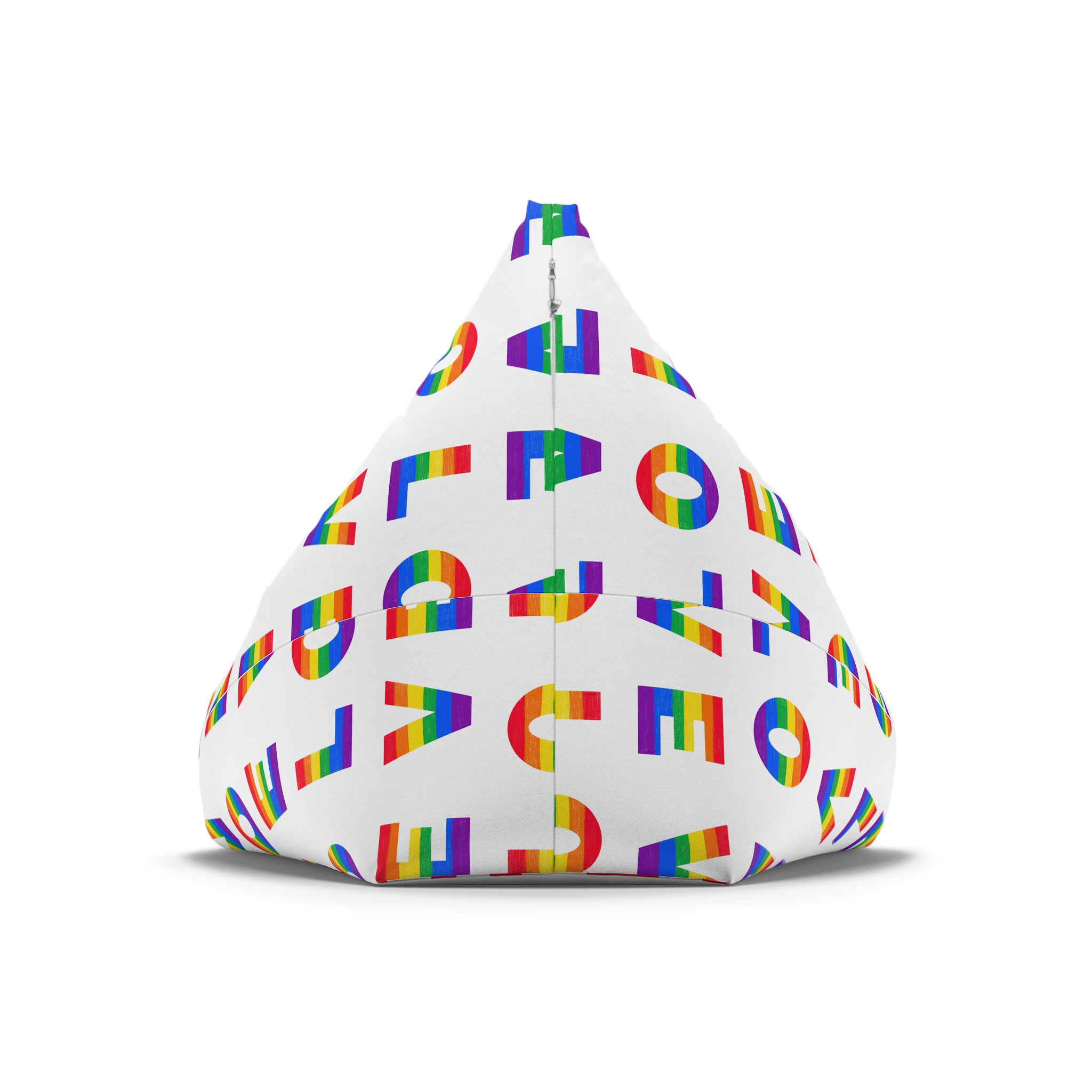 Letters Love Colored Rainbow Lgbtq Gay Pride Flag Colors Vector Lettering Lgbt History Month Pencil Crayon Textured Isolated Love Is Love Concept Bean Bag Chair Cover - Image 6
