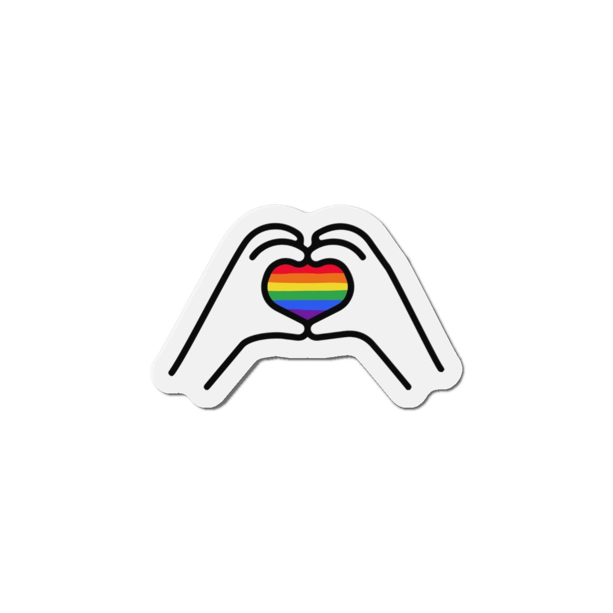 Lgbt Concept Heart Colors Lgbtq Flag Love Is Love Shape Heart Icon Lgbt Die Cut Magnets - Image 10