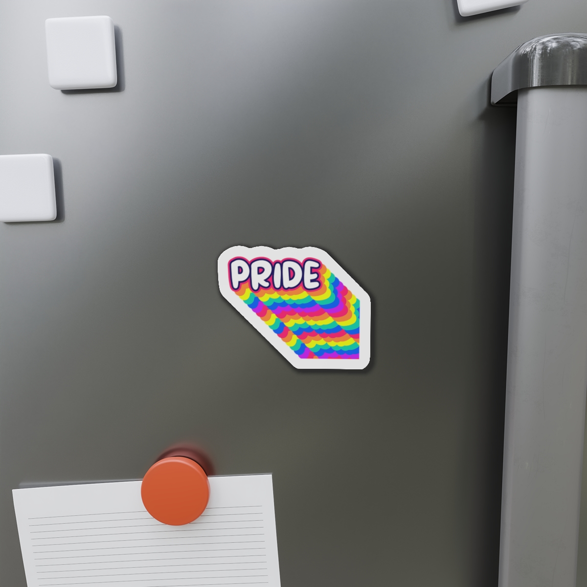 Pride Text Lettering Pride Month Celebration Poster Die Cut Magnets - Image 8