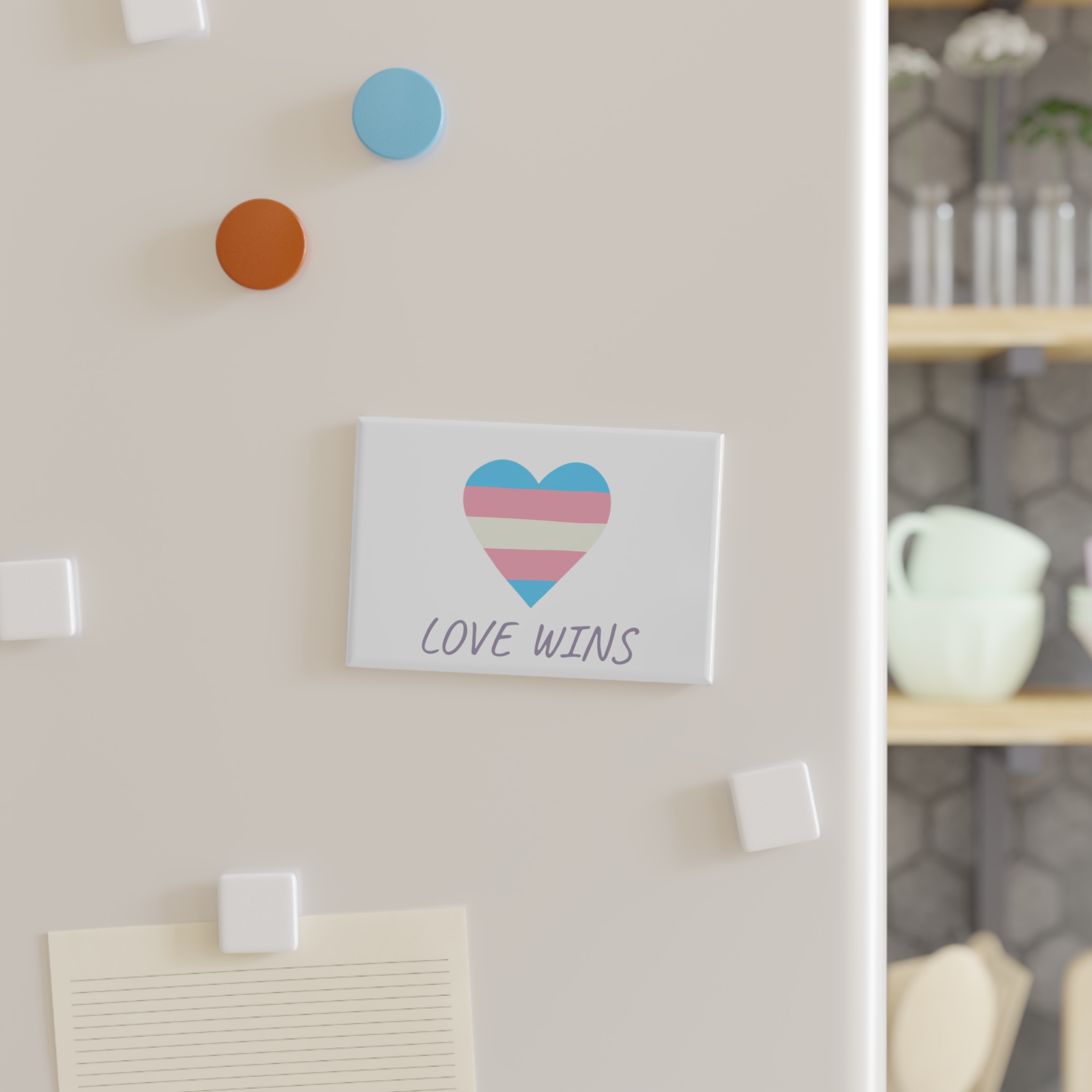Colorful Heart Shape Transgender Pride Flag Happy Pride Day Lgbtqia Community Pride Month Vector Hand Drawn Doodle Posters Stickers Logo Cards Button Magnet Rectangle 1 And 10 Pcs - Image 7