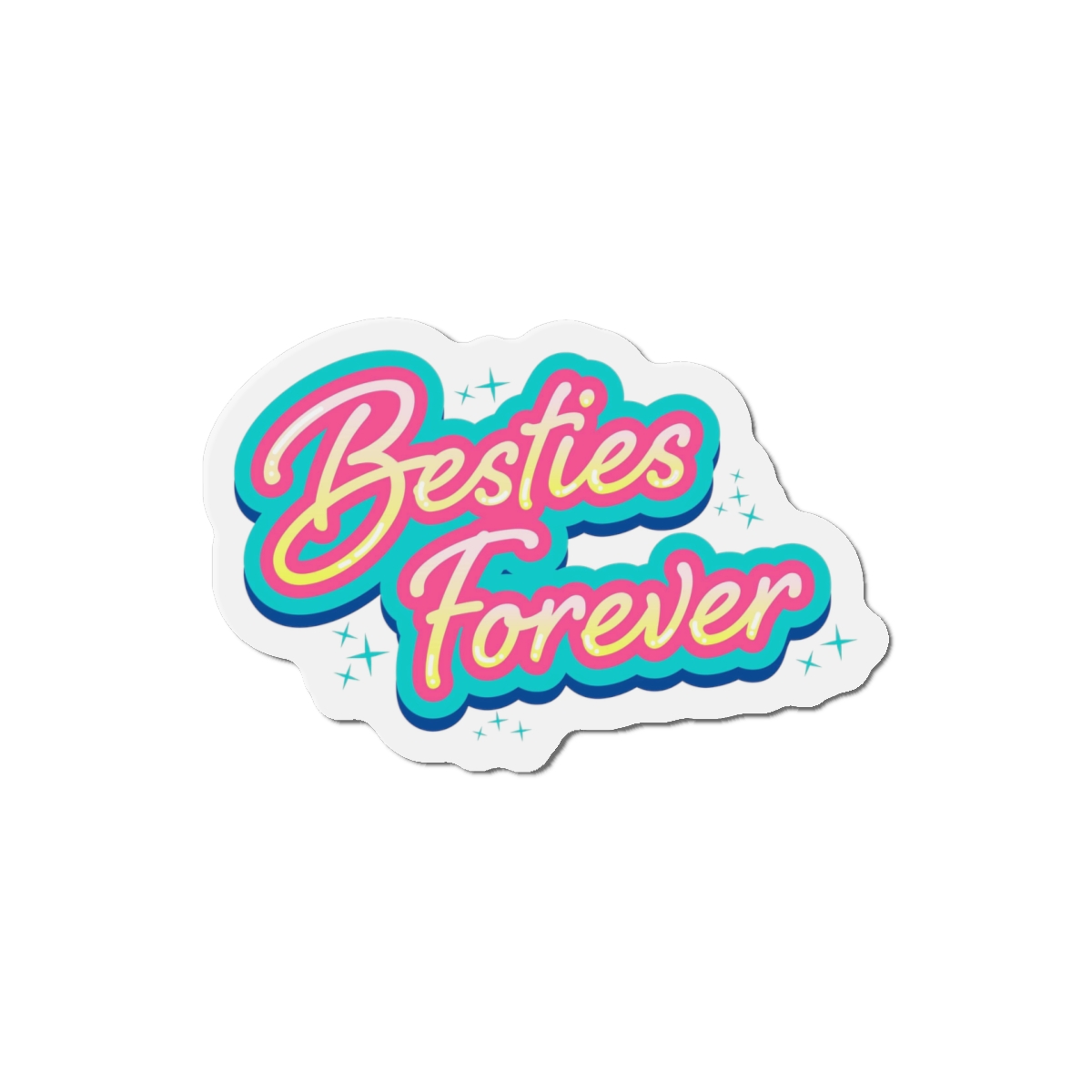 Besties Forever Lettering Logo Die Cut Magnets - Image 10