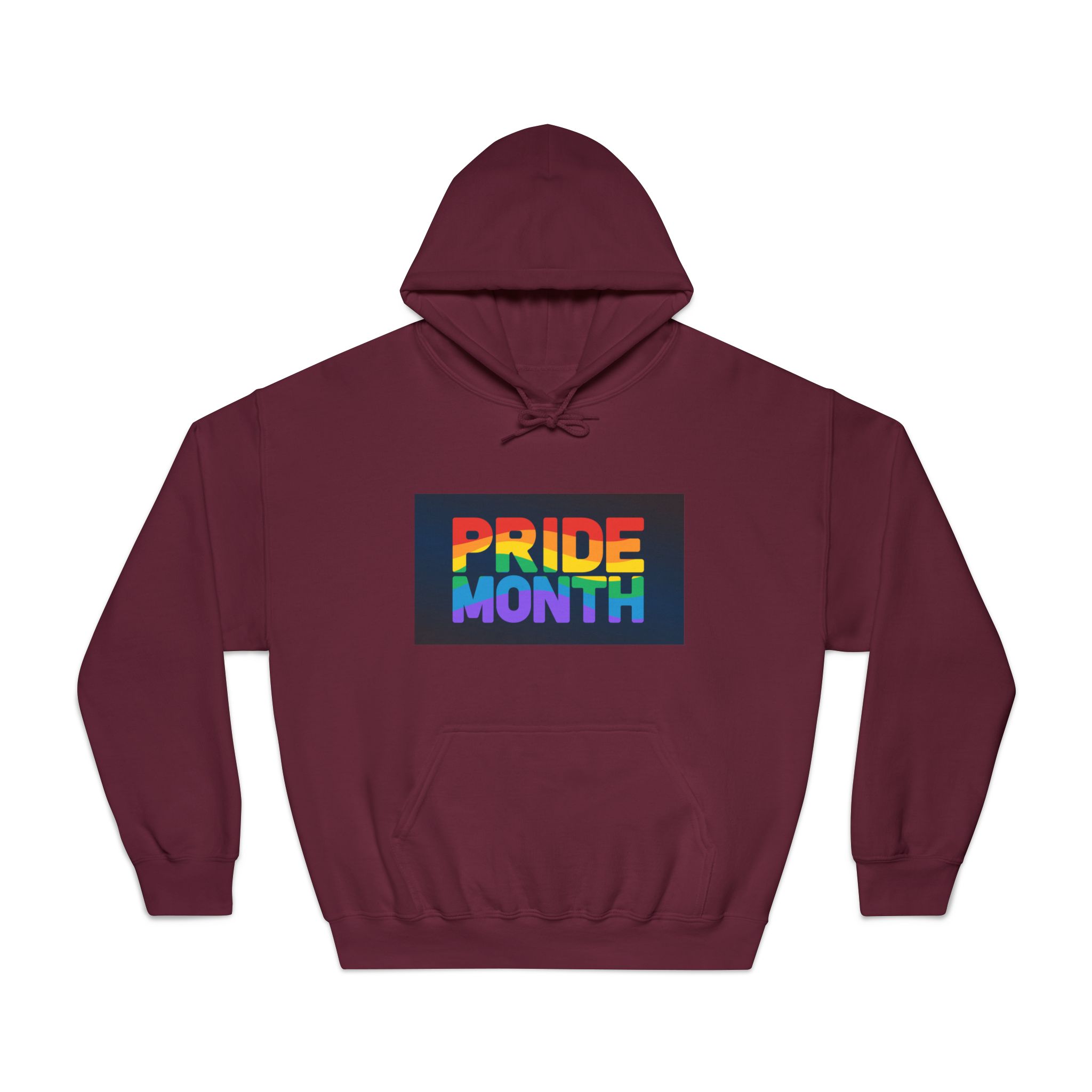 Lgbt Pride Rainbow Flag Lettering Banner Poster Social Media Pride Calligraphy With Unisex Dryblend Hooded Sweatshirt - Image 17
