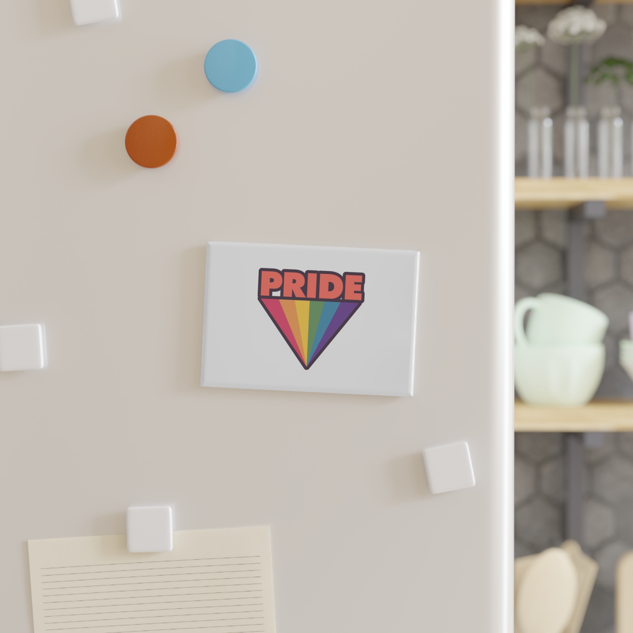 Pride With Rainbow1 Button Magnet Rectangle 1 And 10 Pcs - Image 3