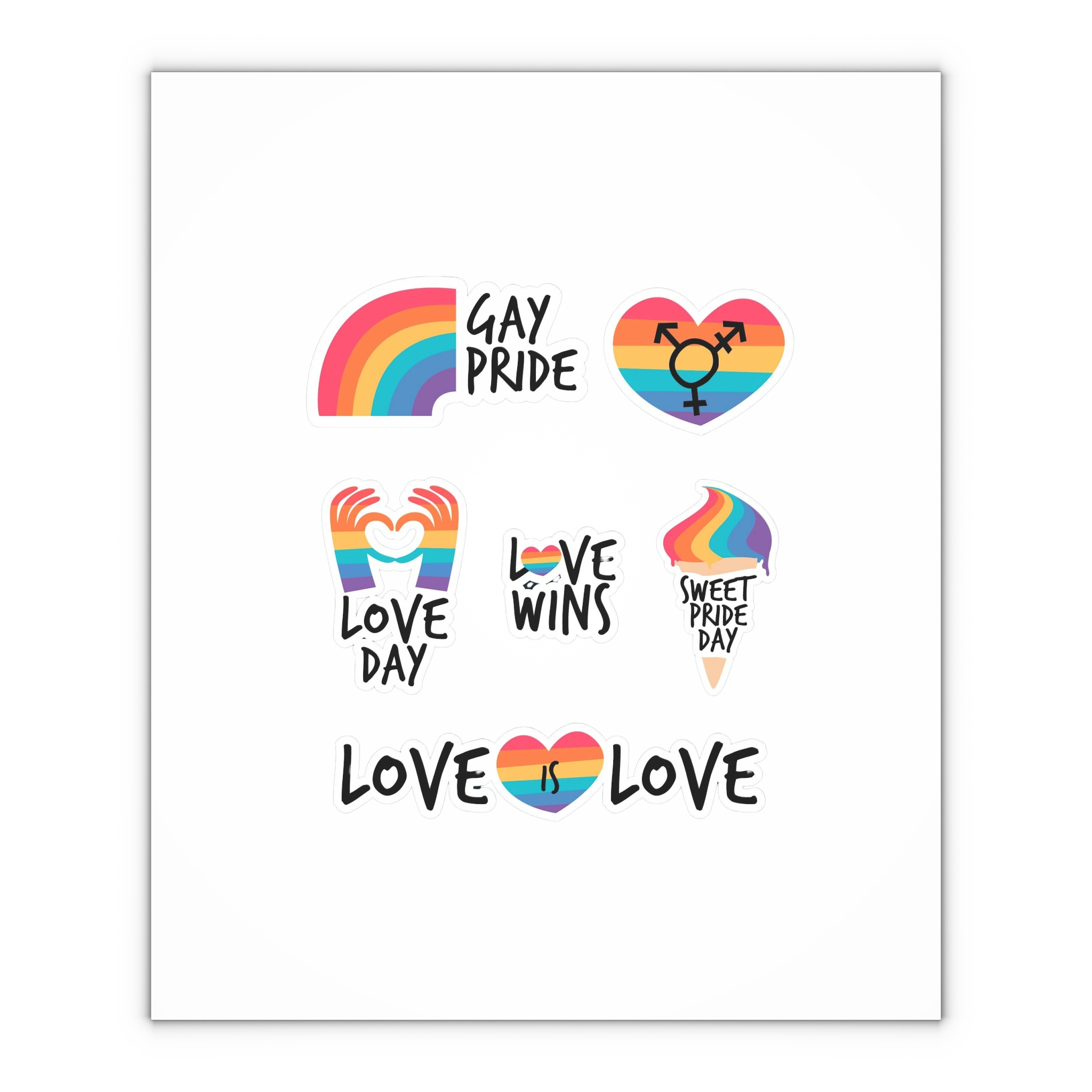 Pride Day Label Pack Theme Gift Wrapping Paper Sheets 1pc - Image 4