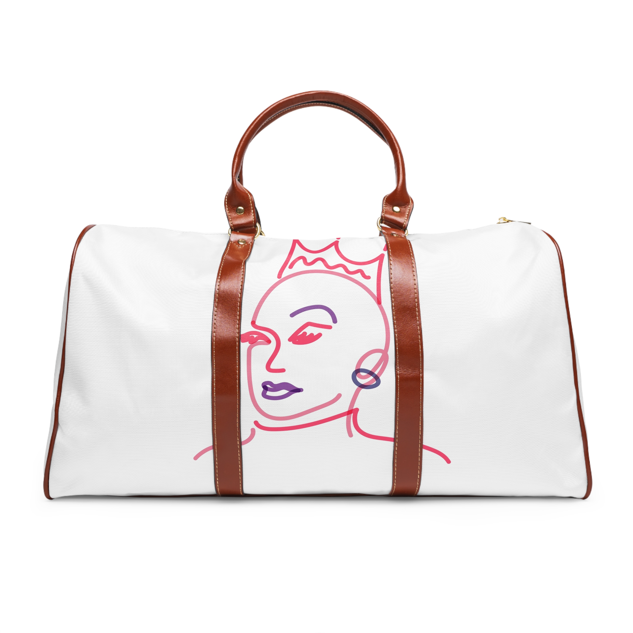 Drag Queen Portrait Clipart Gay Pride Illustration Vector Waterproof Travel Bag