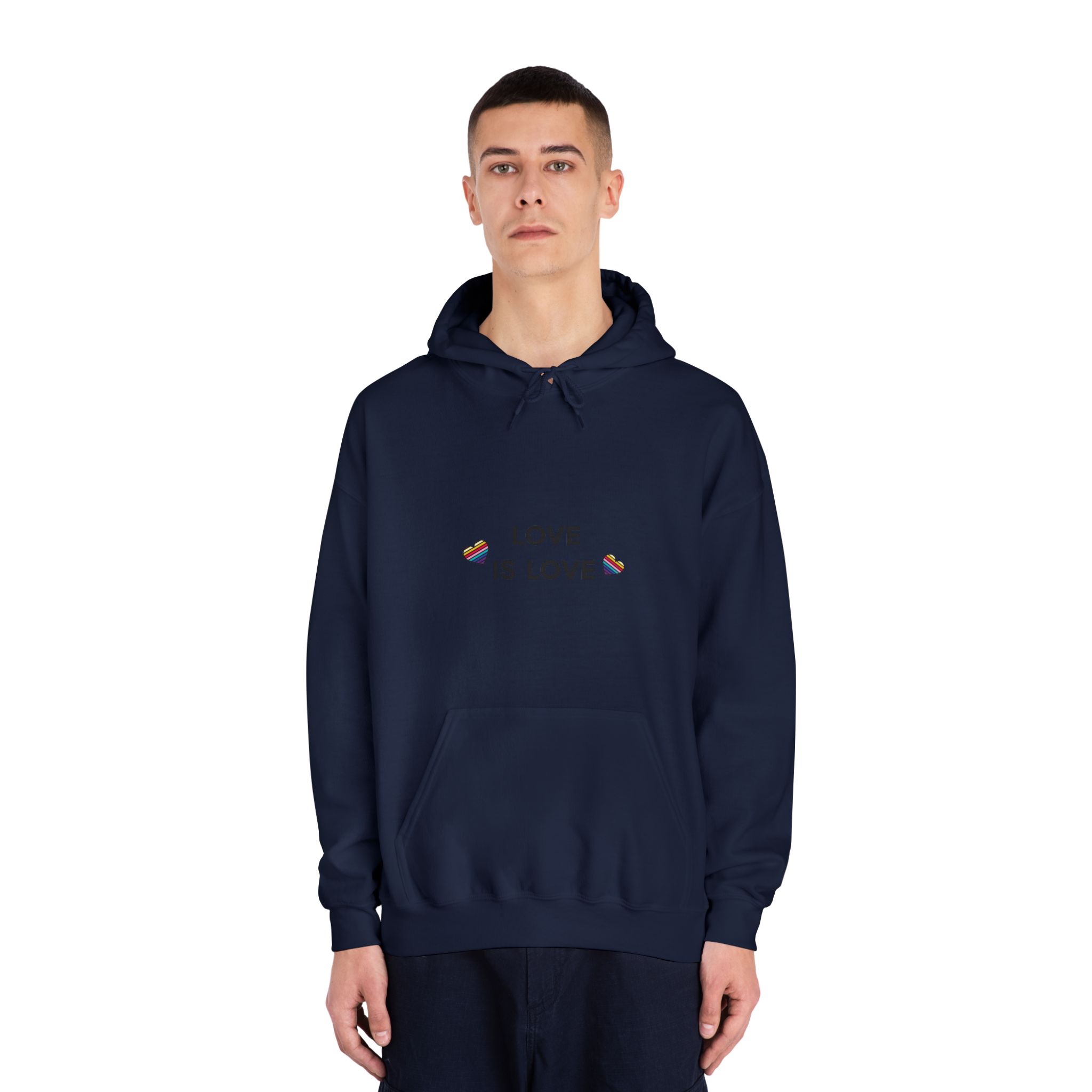 Love Is Love With Rainbow Hearts Unisex Dryblend Hooded Sweatshirt - Image 31