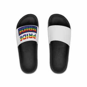 Lgbt Pride Month June Lesbian Gay Bisexual Transgender Lgbtq Flag Rainbow Vector(3) Mens Slide Sandals