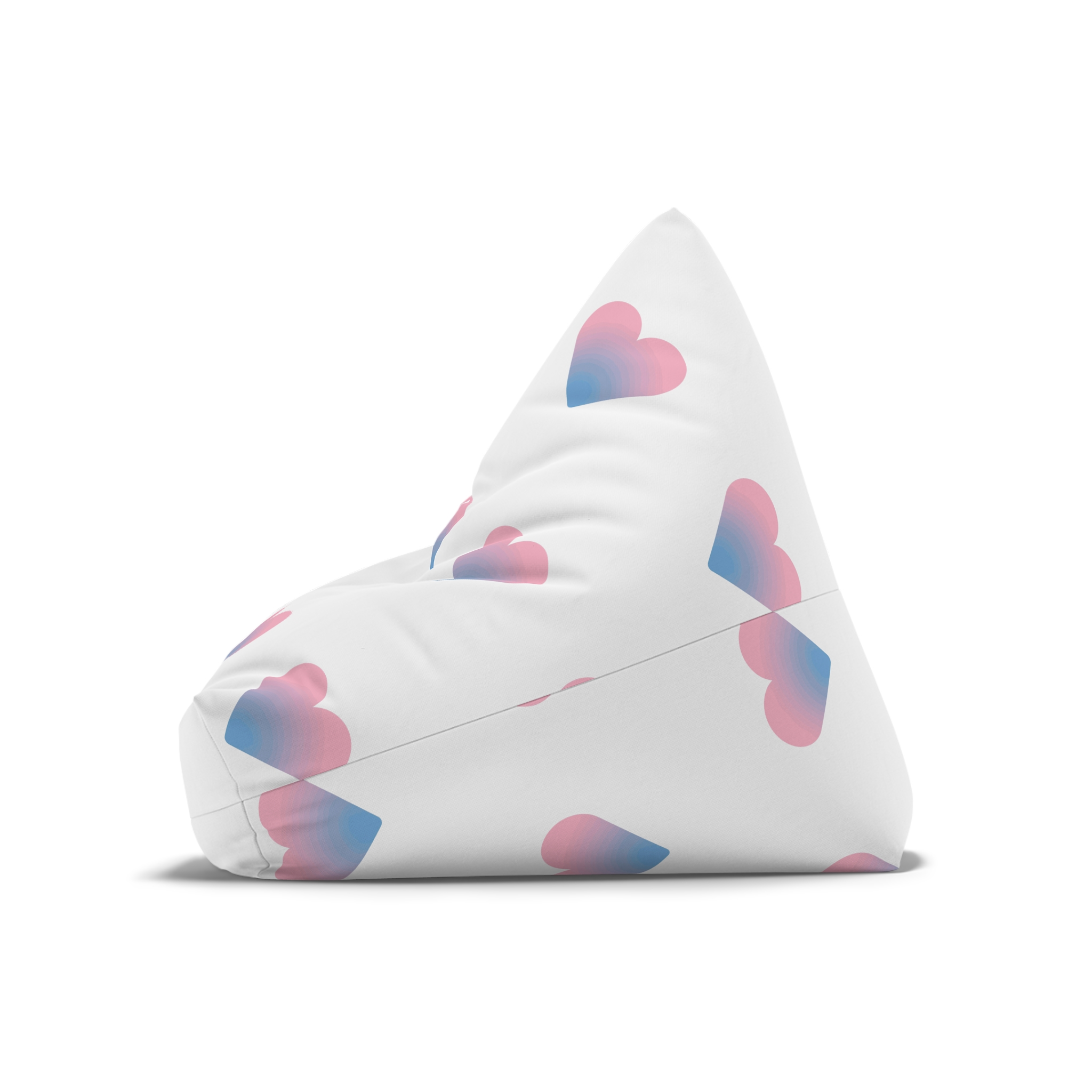 Gradient Heart Symbol Love Affection Bean Bag Chair Cover - Image 8