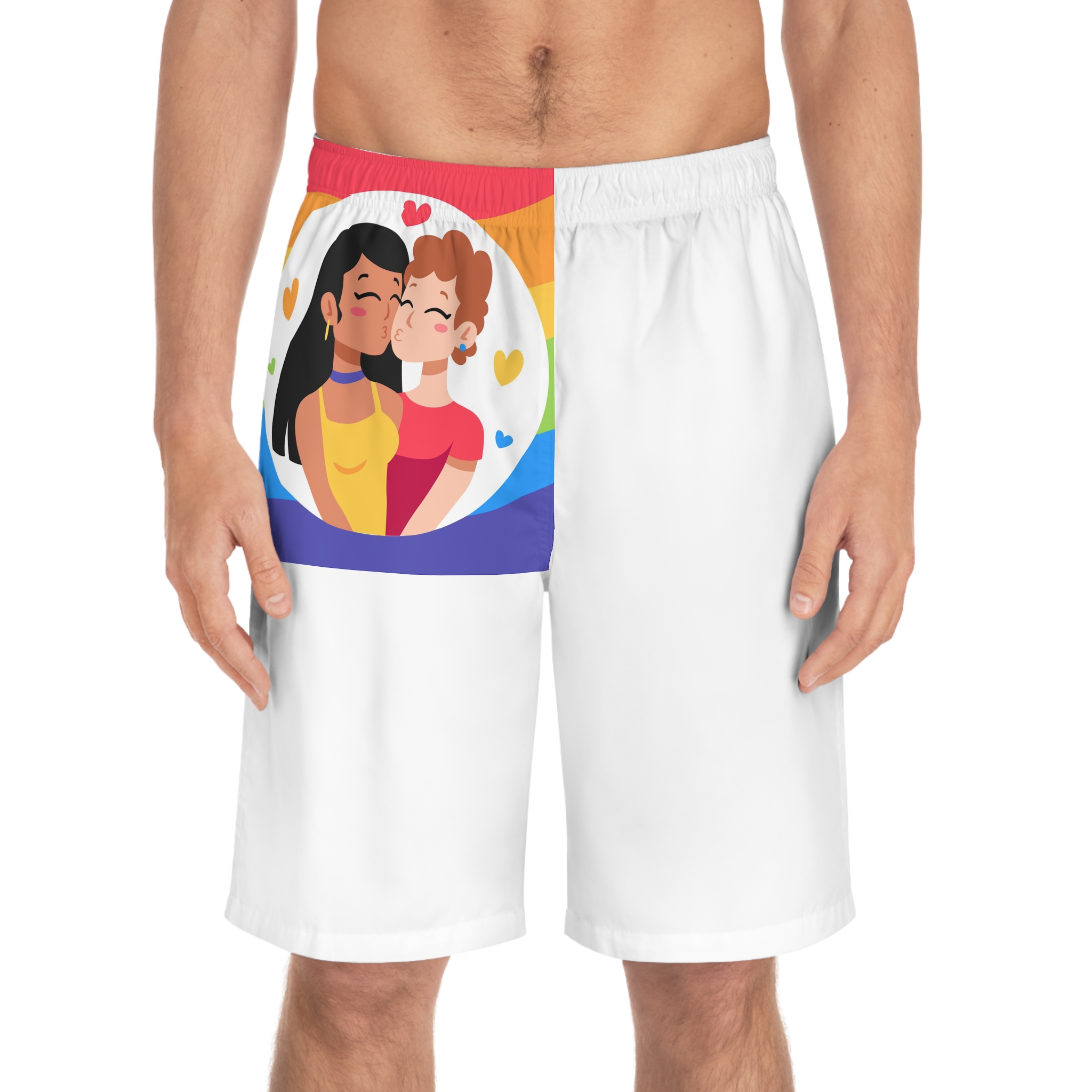 Lesbian Pride Design EF902A Mens Board Shorts Aop - Image 3