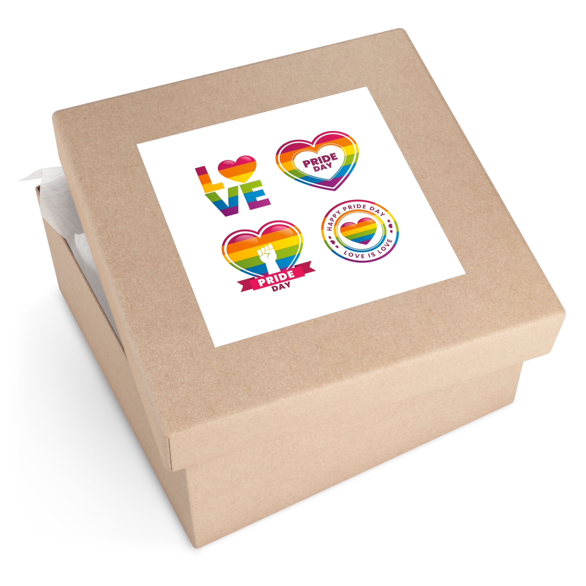 Label Collection With Pride Day Laminate Stickers Square - Image 51