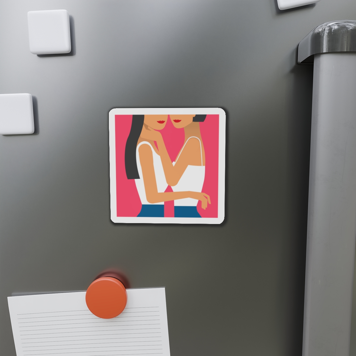 Lesbian Pride Design D1F3BE Die Cut Magnets - Image 8