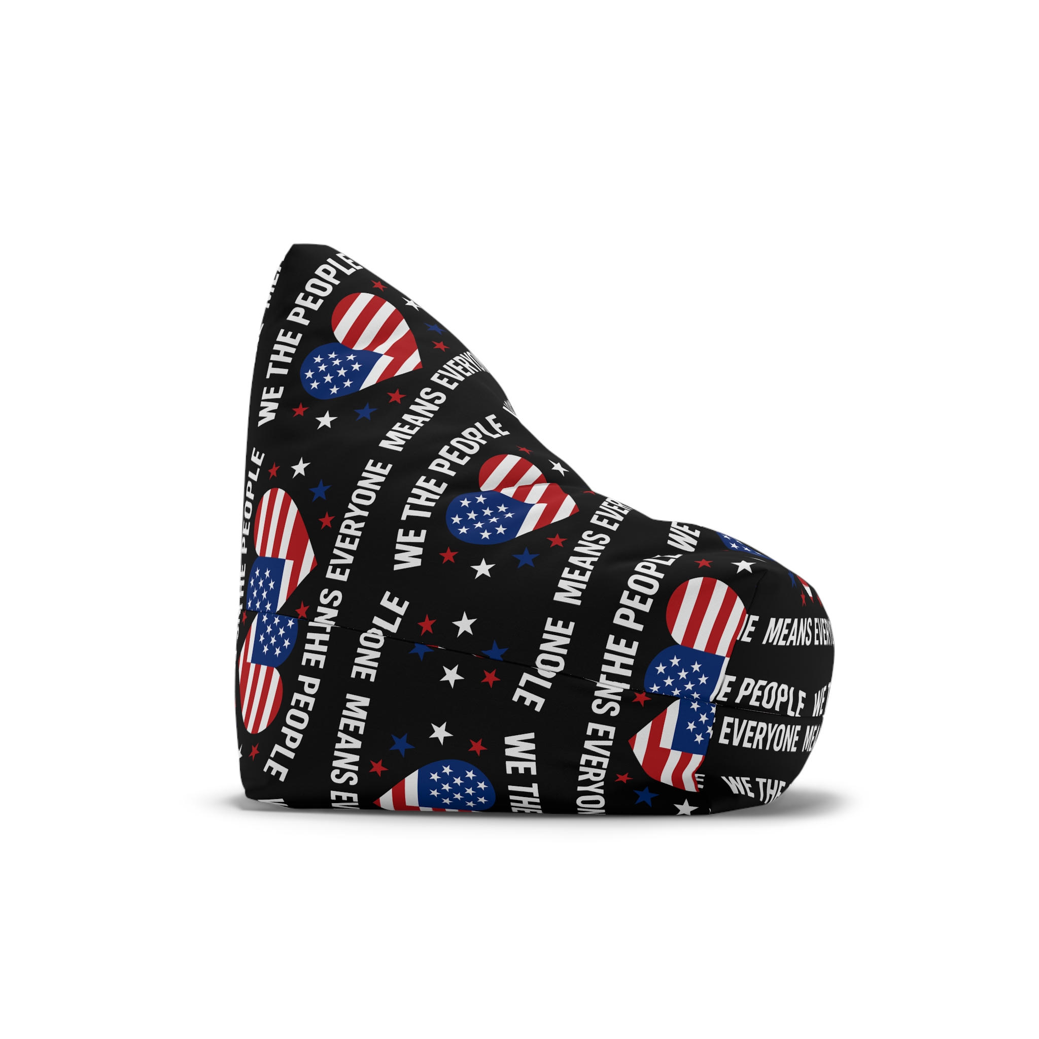 Womens We People Means Everyone American Flag Equal Rights Gift Vneck Bean Bag Chair Cover - Image 3