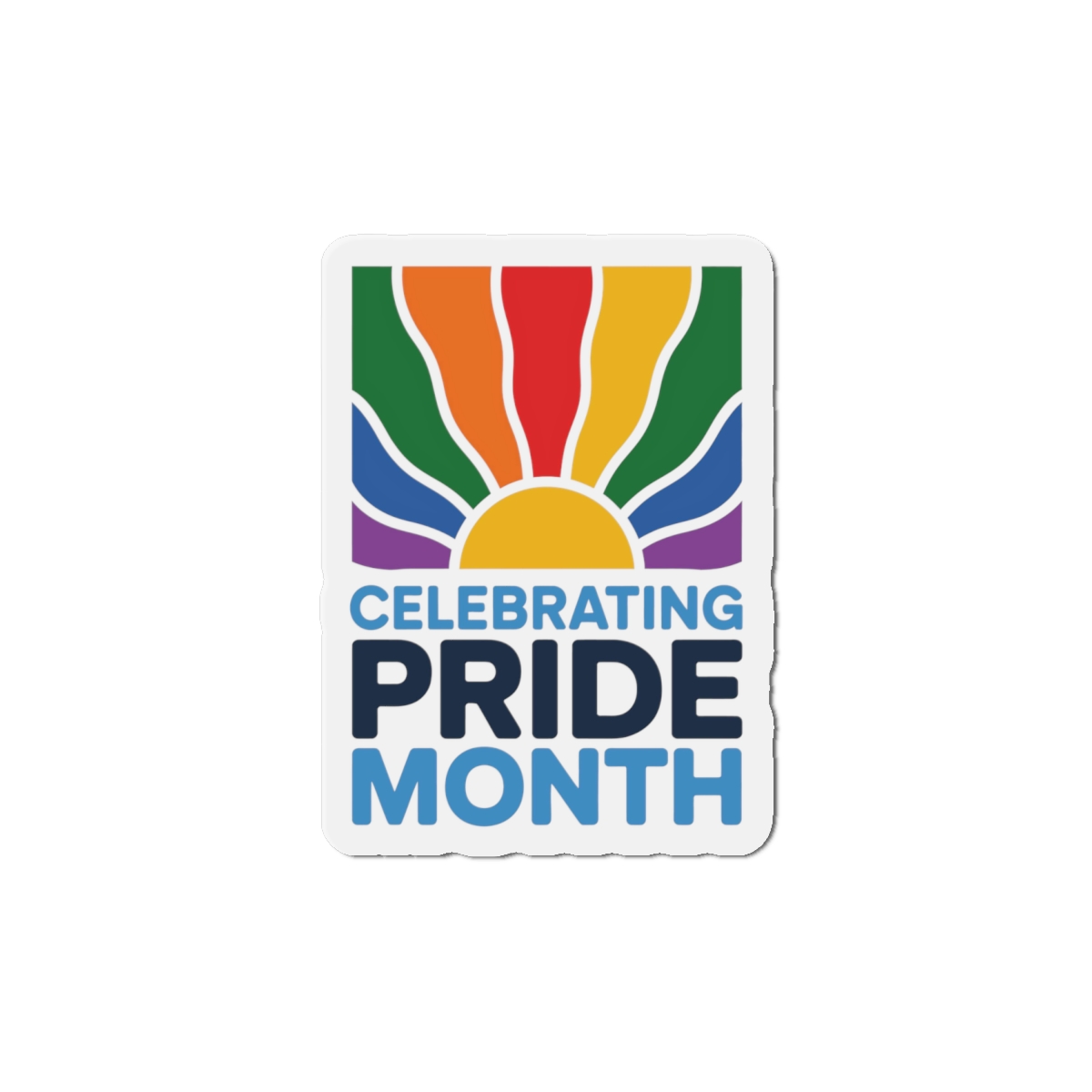 Celebrating Pride Month Colorful Graphic Design (1) Die Cut Magnets - Image 13
