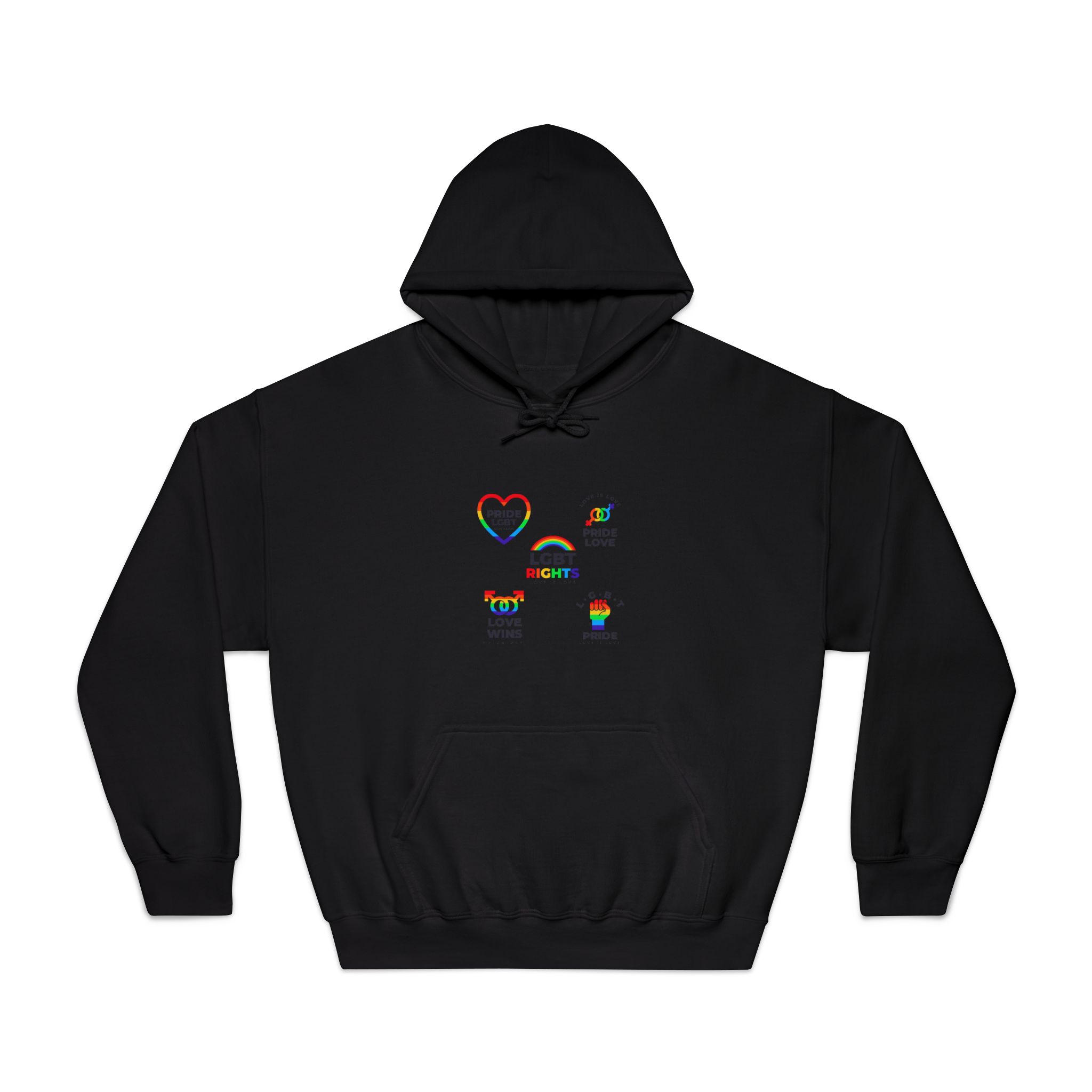 Pride Day Badges Collection Unisex Dryblend Hooded Sweatshirt - Image 9