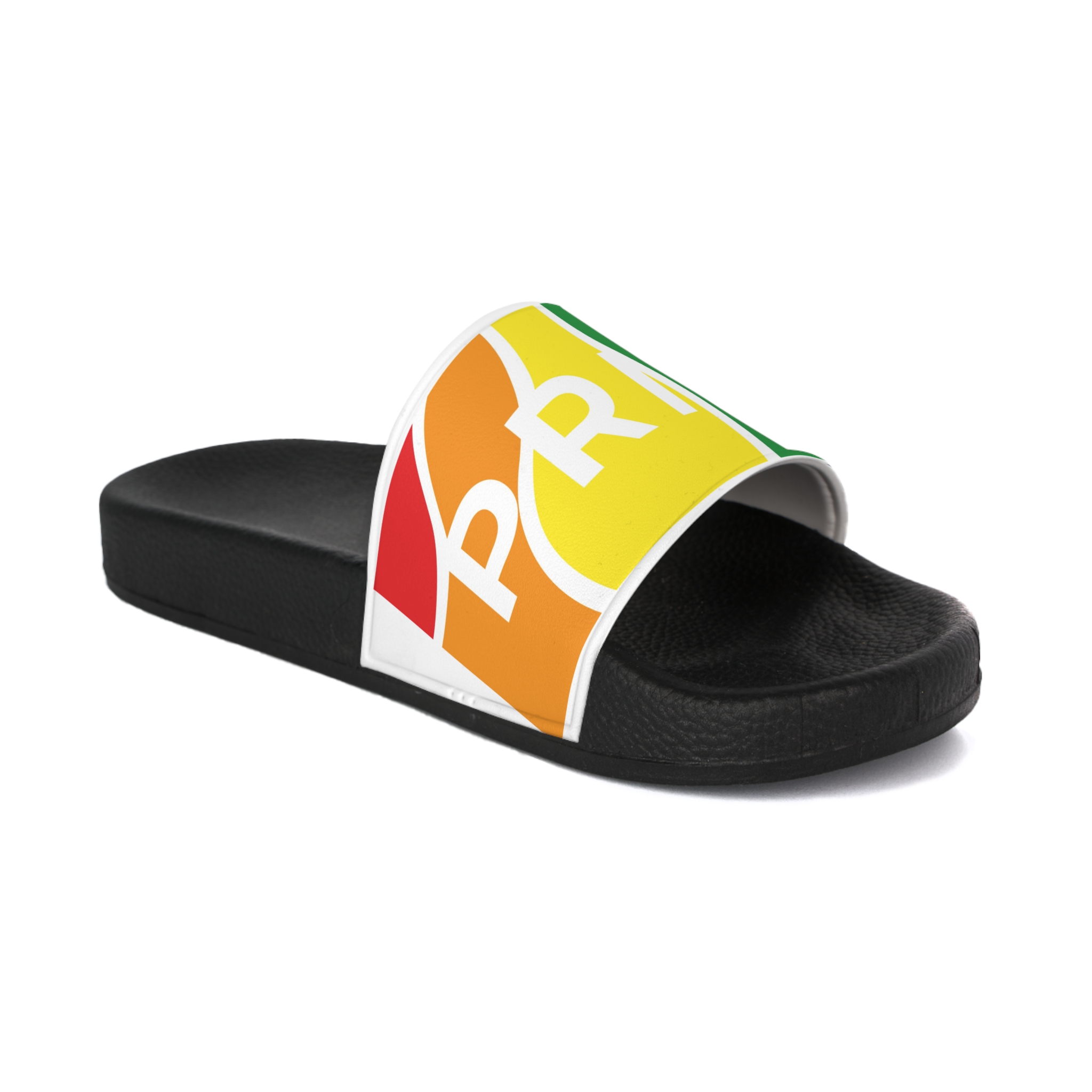 Gay Pride Month Colors Lgbtq Rainbow Background Tolerance Festival Mens Slide Sandals - Image 2