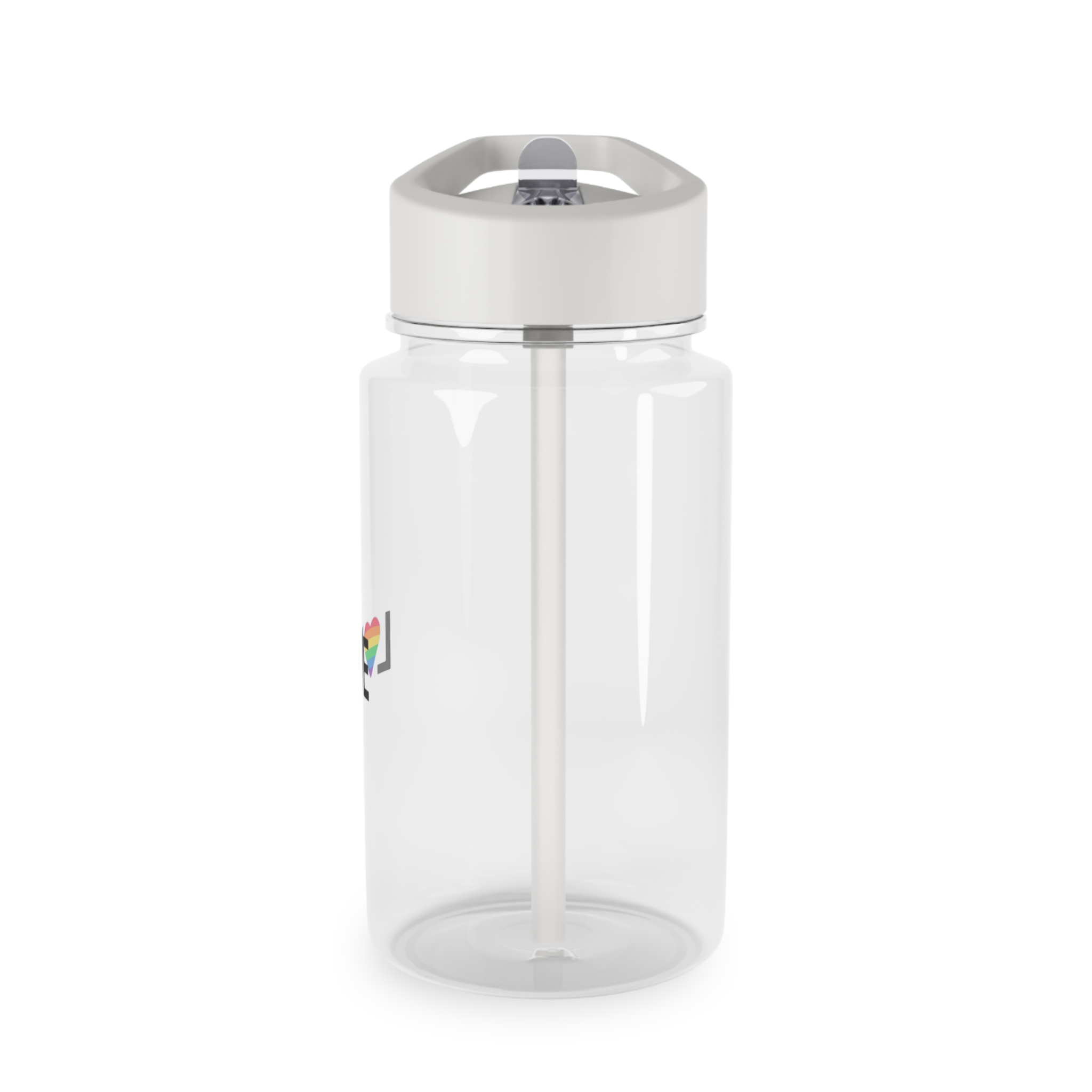 Love Lgbt Rainbow Heart Diversity Love Flag Flat Vector Illustration Tritan Water Bottle - Image 3