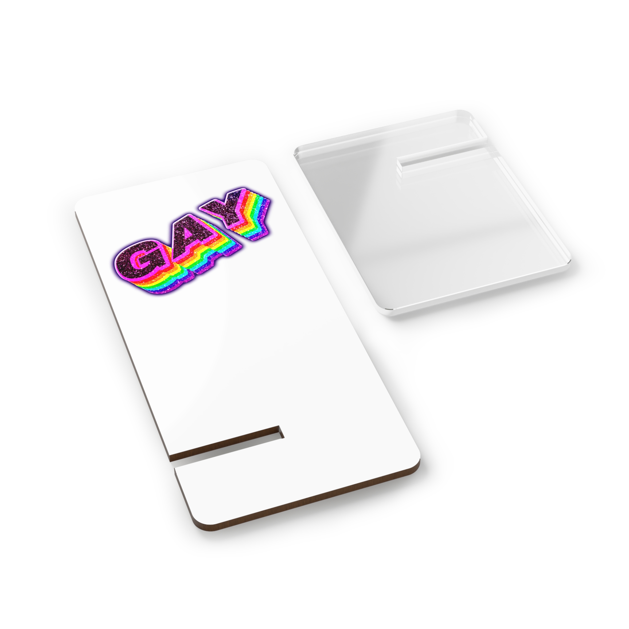 Gay Word Rainbow 3d Png Word Art Mobile Display Stand For Smartphones - Image 2