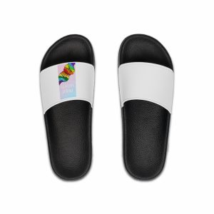 Rainbow Colored Hand Fist Fist Gesture Gay Pride Month Background Lgbt Concept Mens Slide Sandals
