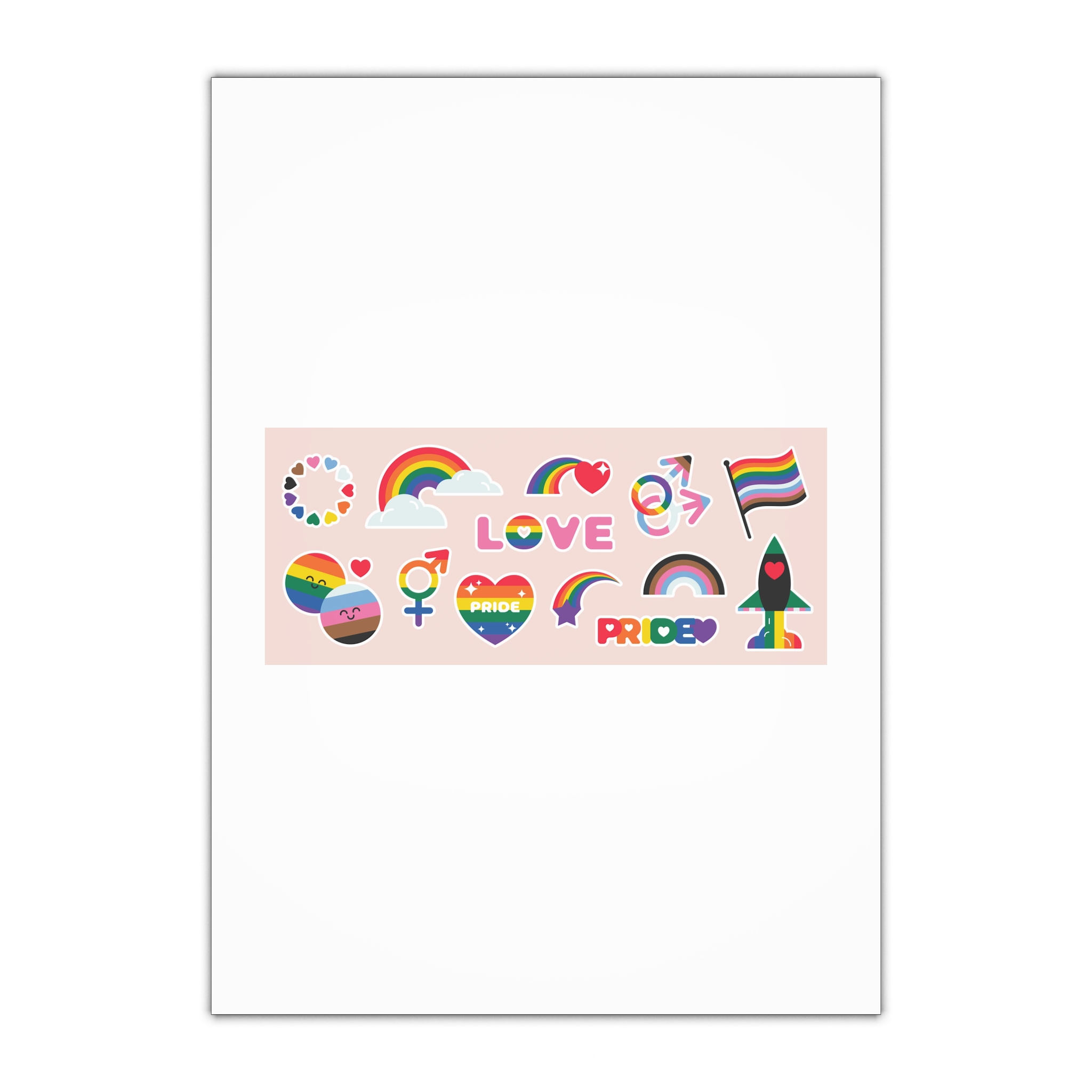 Lesbian Pride Design 050ECB Gift Wrapping Paper Sheets 1pc