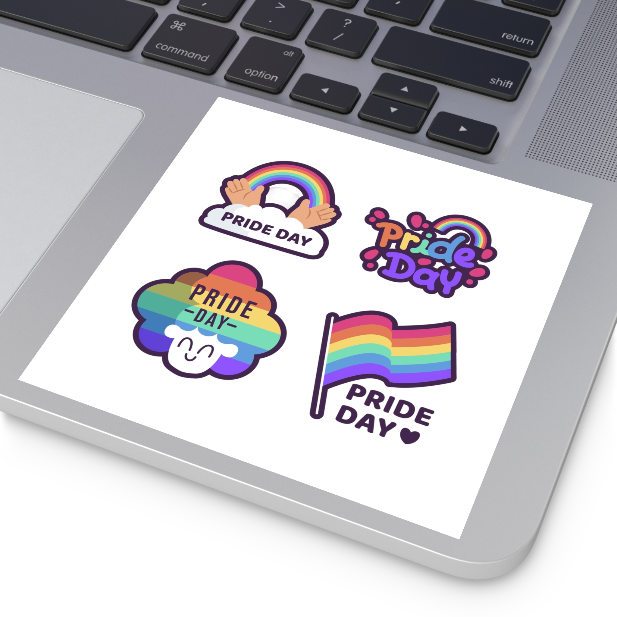Labels With Pride Day Event Laminate Stickers Square - Image 47