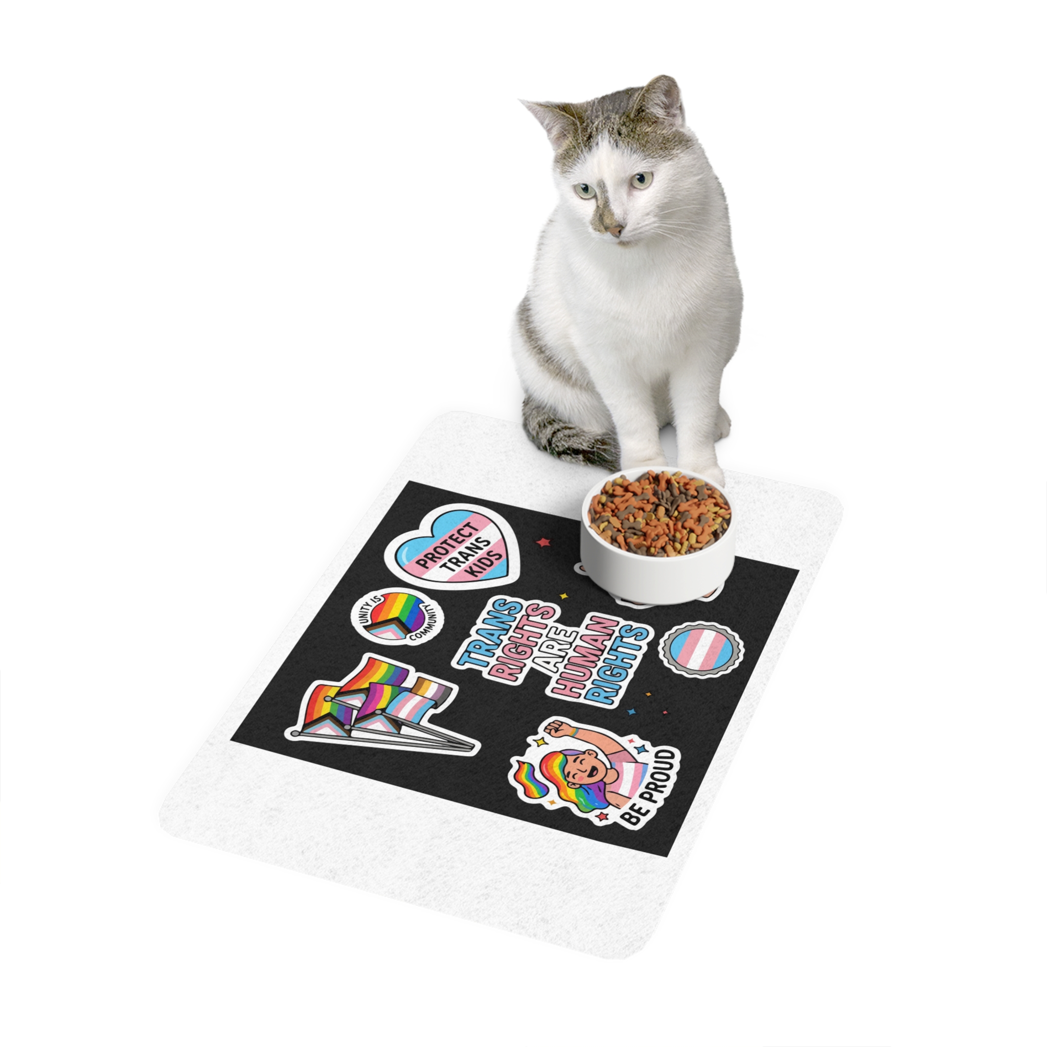 Lesbian Pride Design 33FA21 Pet Food Mat 12x18 - Image 3
