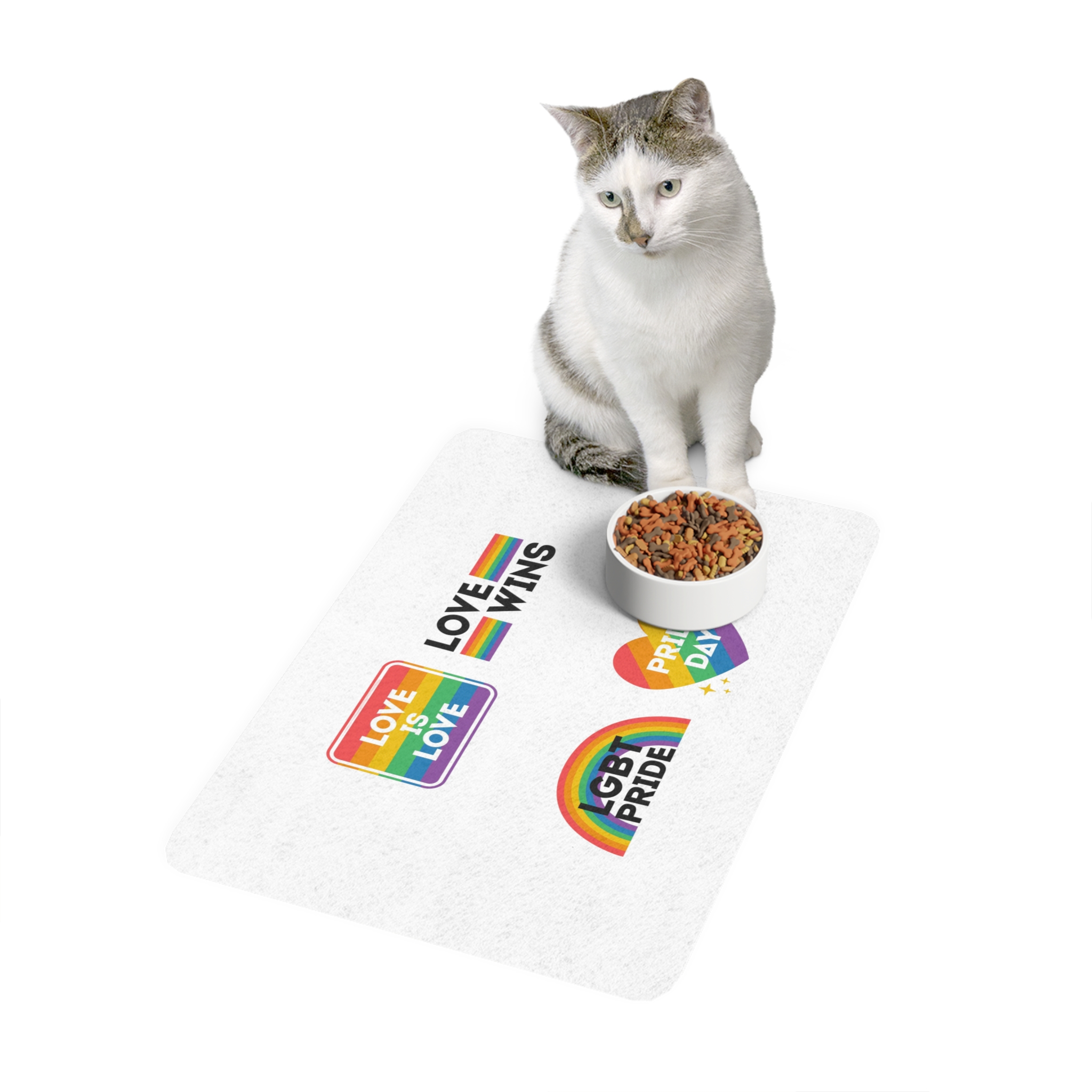 Pride Day Label Collection Design Pet Food Mat 12x18 - Image 3