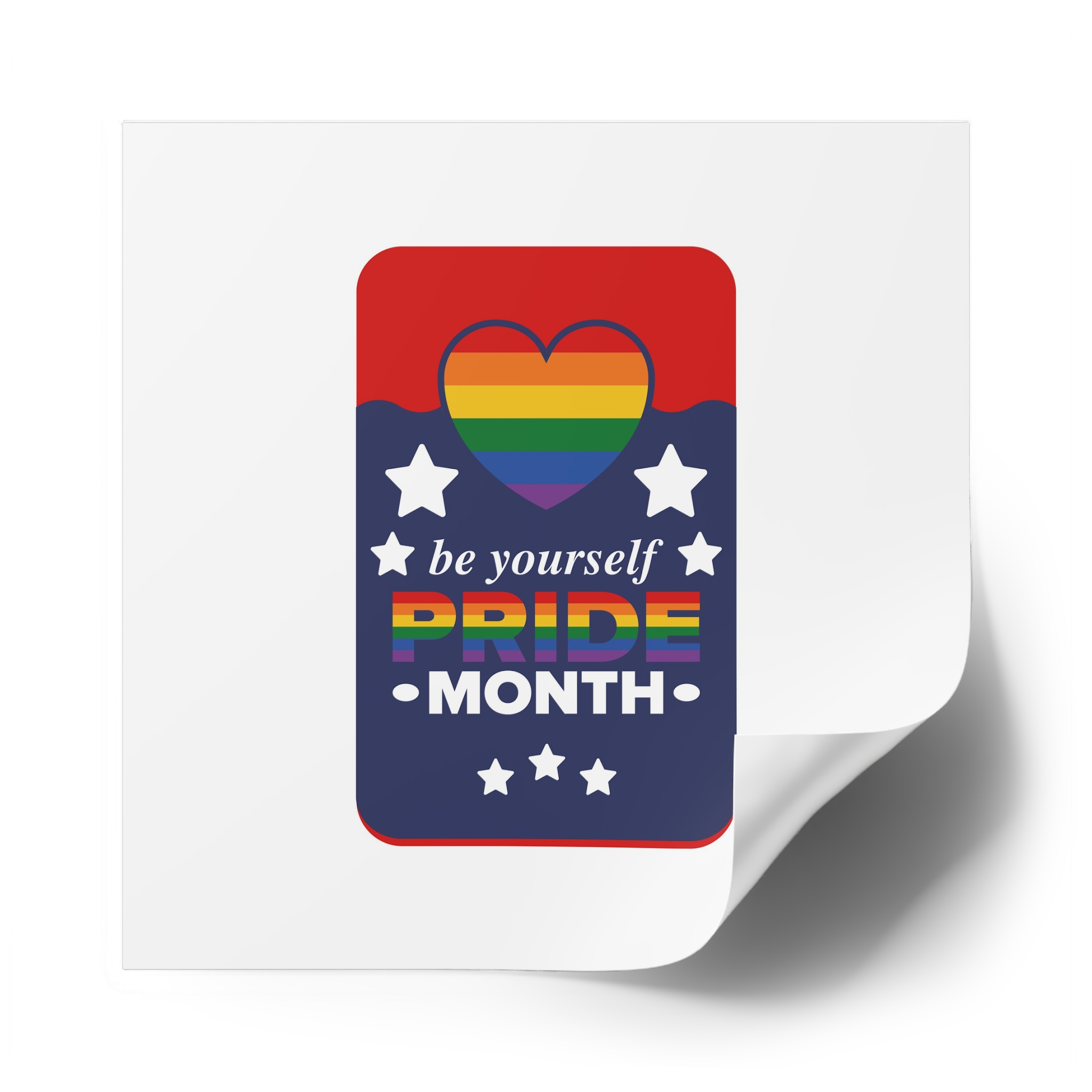 Lgbt Pride Month June Lesbian Gay Bisexual Transgender Love Lgbtq Flag Rainbow Vector Laminate Stickers Square - Image 58
