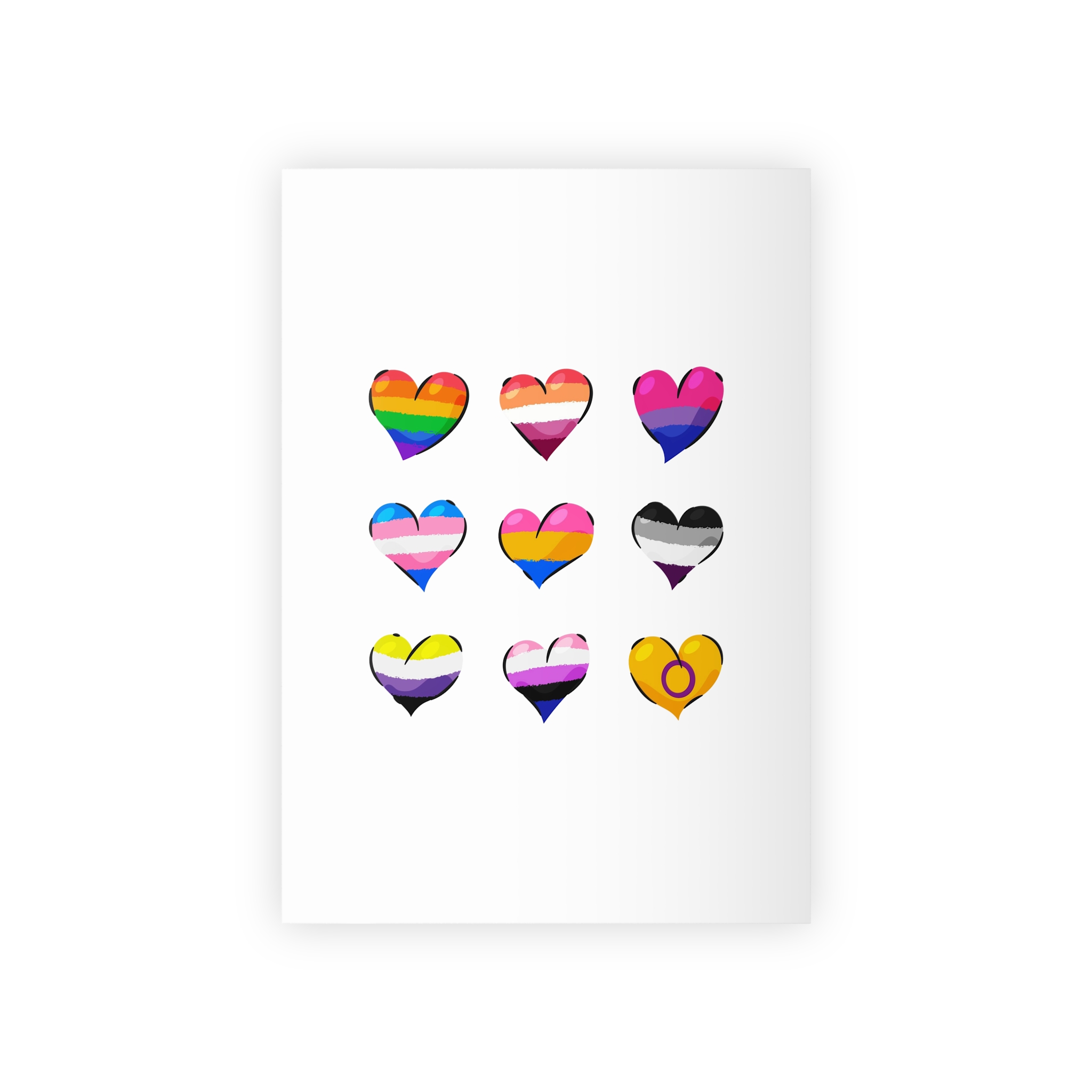 Flat Lgbt Pride Month Flags Collection Gift Wrapping Paper Rolls 1pc