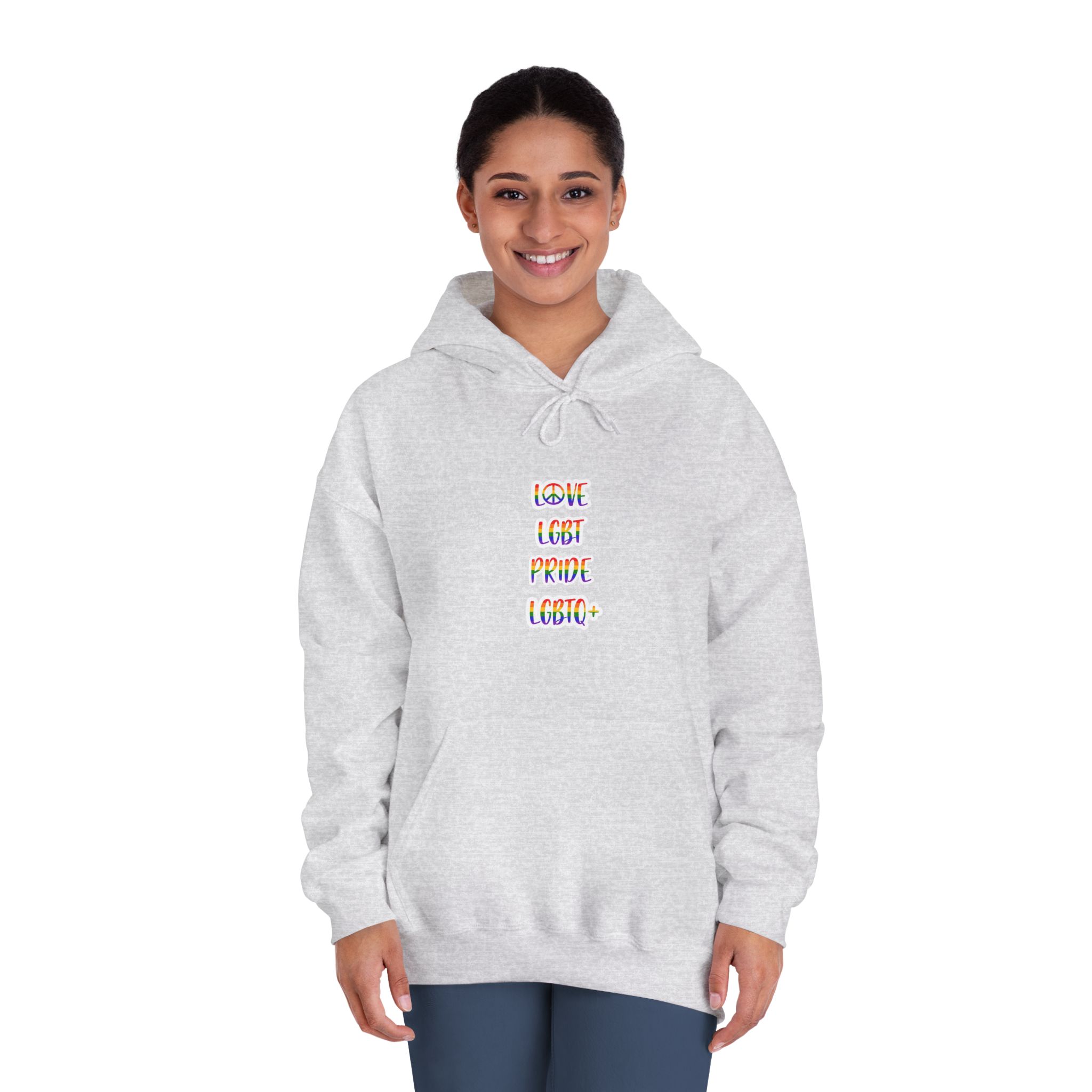 Lgbt Pride Month June Poster Card Banner Background Vector Illustration Unisex Dryblend Hooded Sweatshirt - Image 8