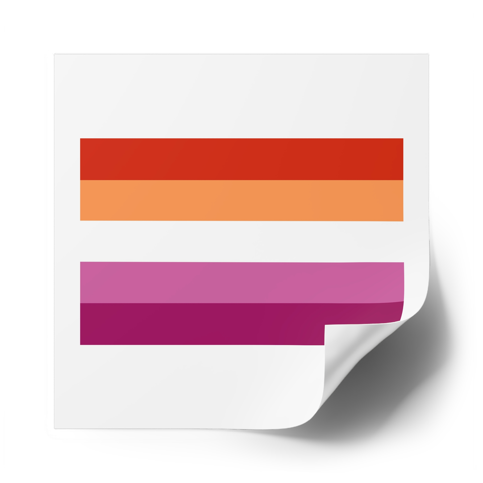 Lesbian Flag Laminate Stickers Square - Image 50