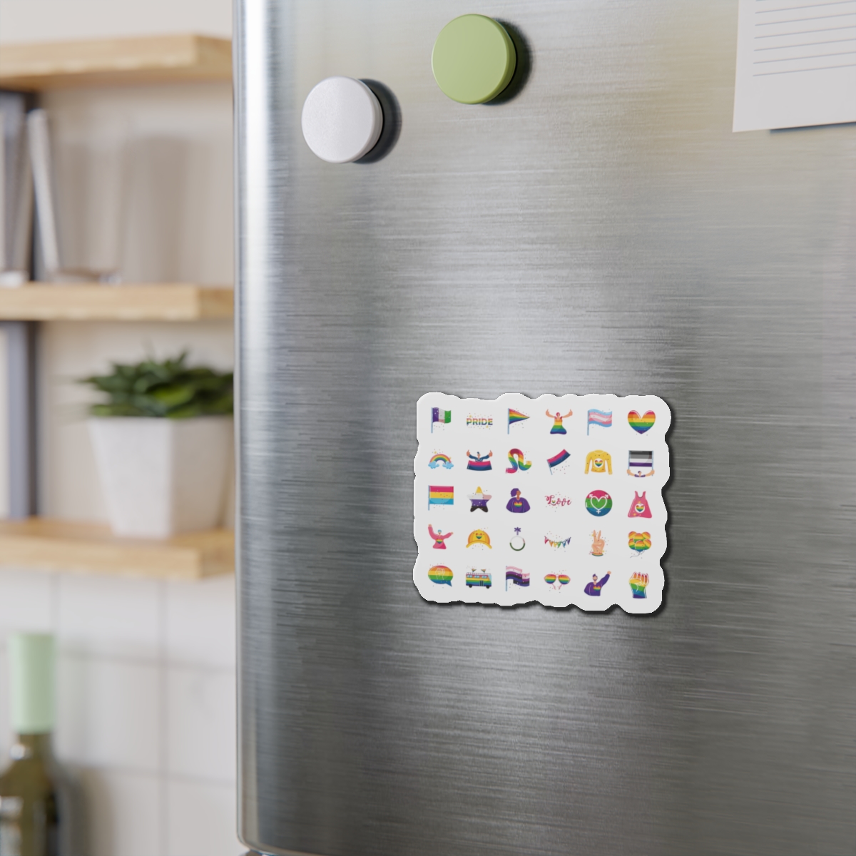 Set Icons With Lgbtq Community Symbols Die Cut Magnets - Image 9