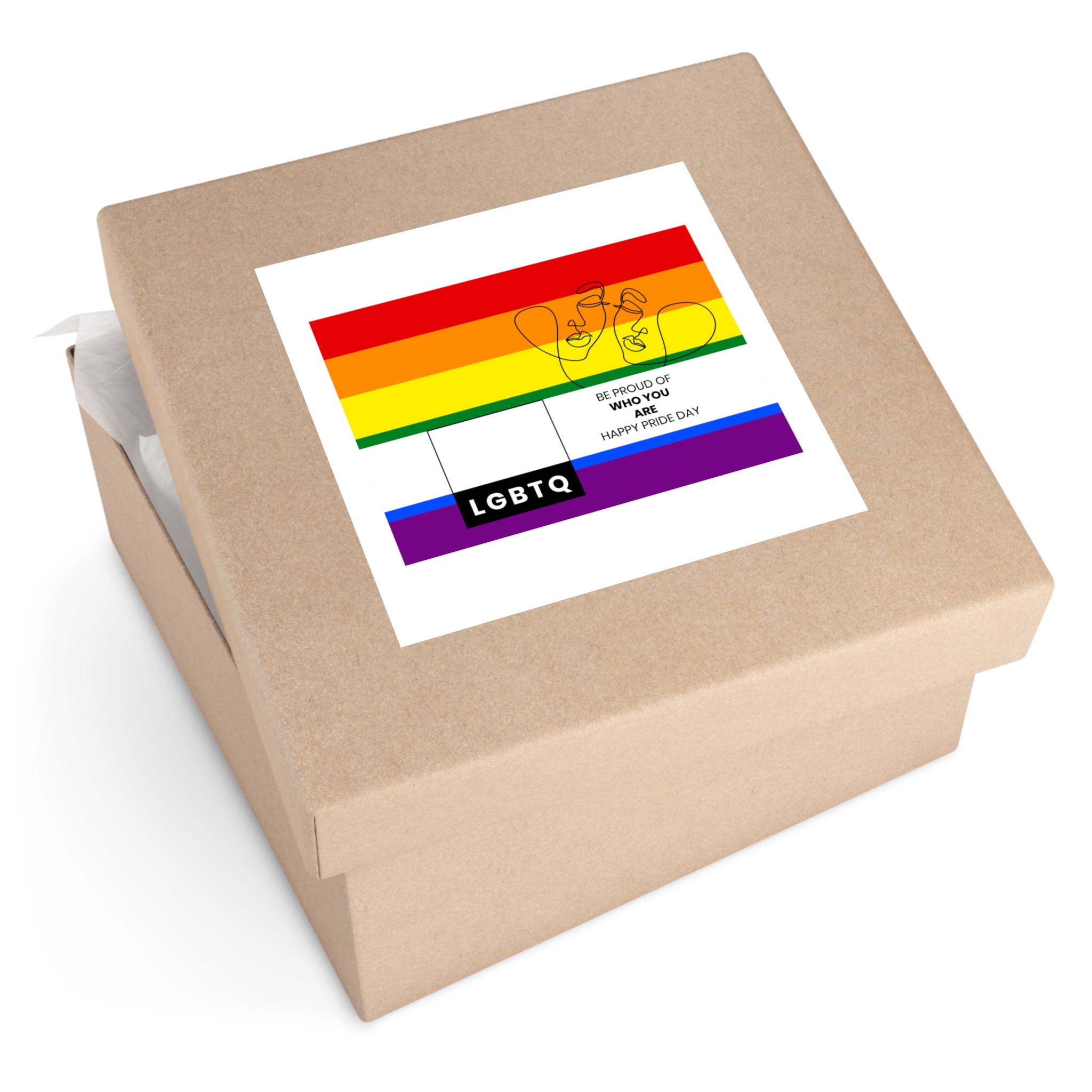 Lgbtq Pride Month Celebration Banner Poster Card Design Vector Illustration Laminate Stickers Square - Image 51