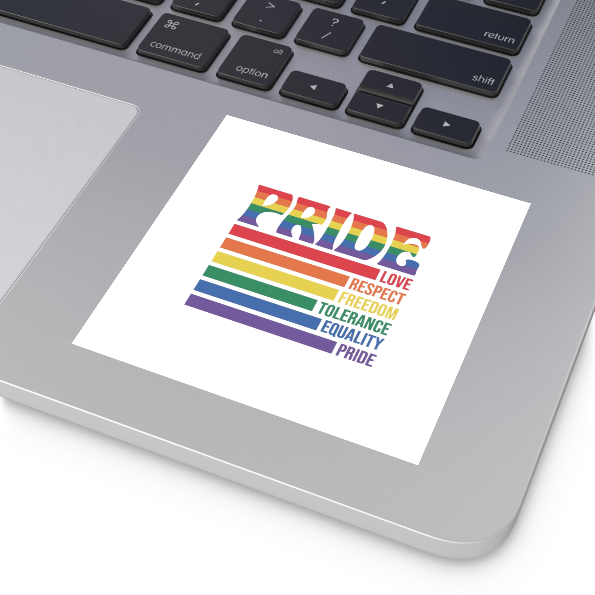 Pride Lgbtq Gay Typography Vector Tshirt Design1 Laminate Stickers Square - Image 19