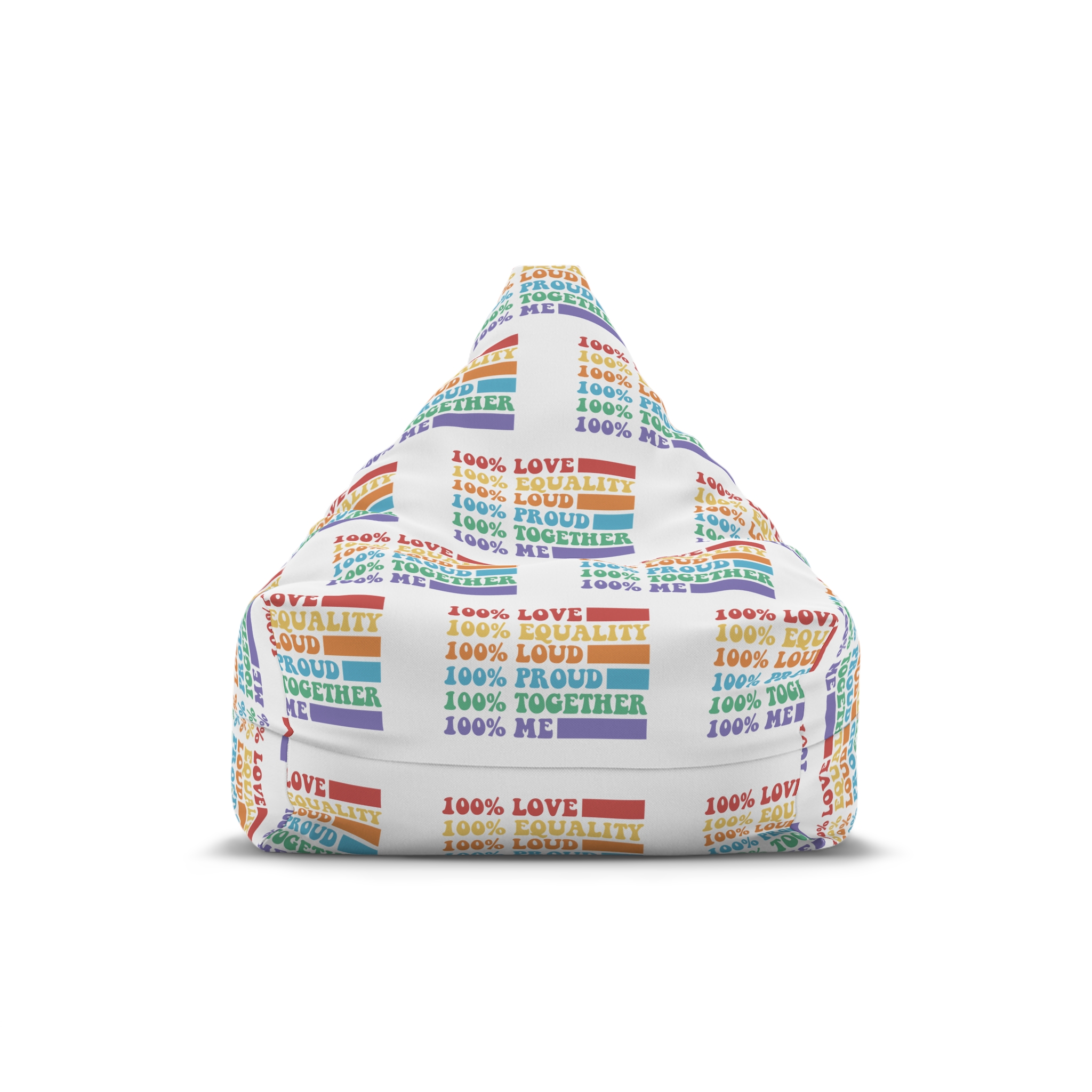 Pride Lgbt Gay Typography T Shirt Design Bean Bag Chair Cover