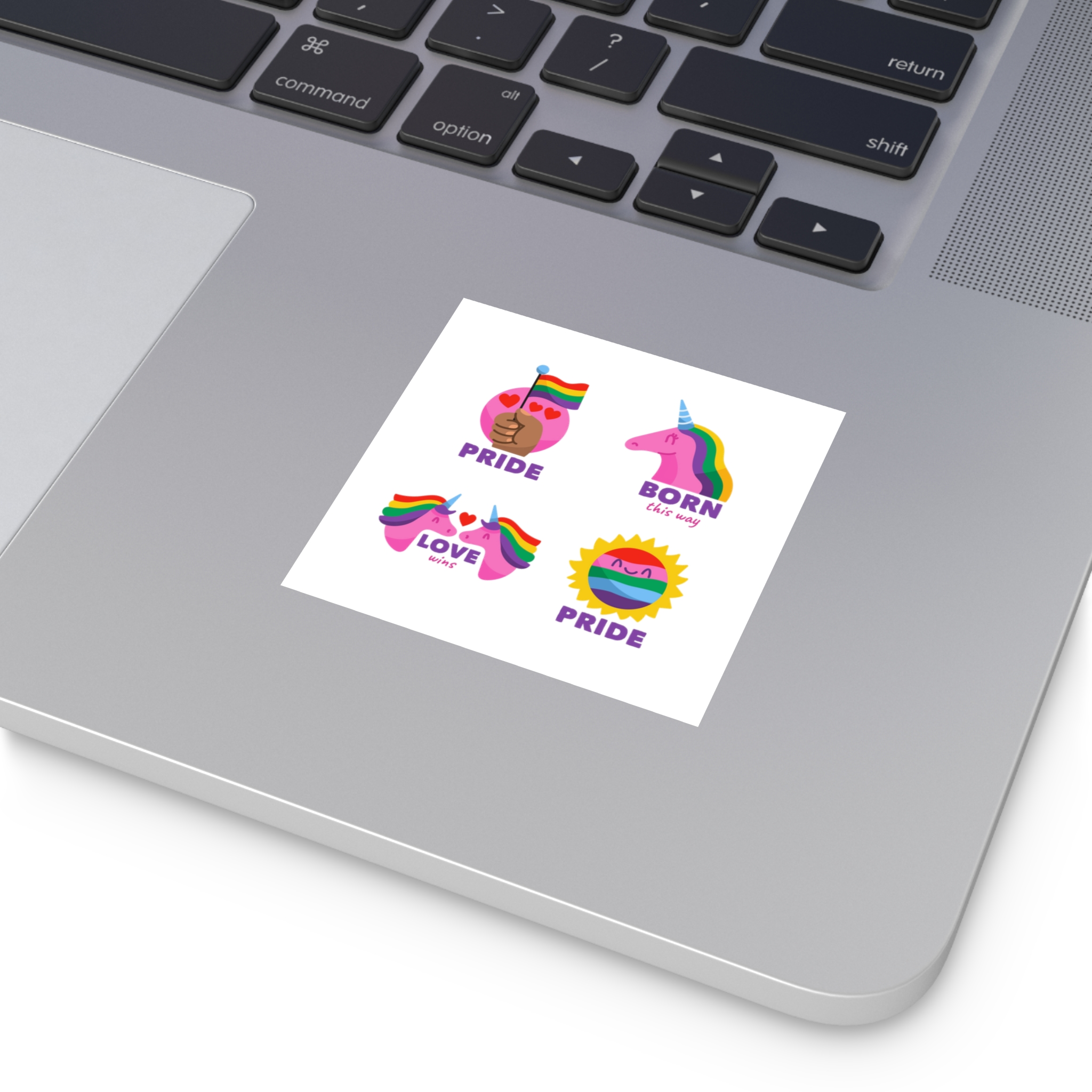 Illustrations Pride Day Badges Set Laminate Stickers Square - Image 15
