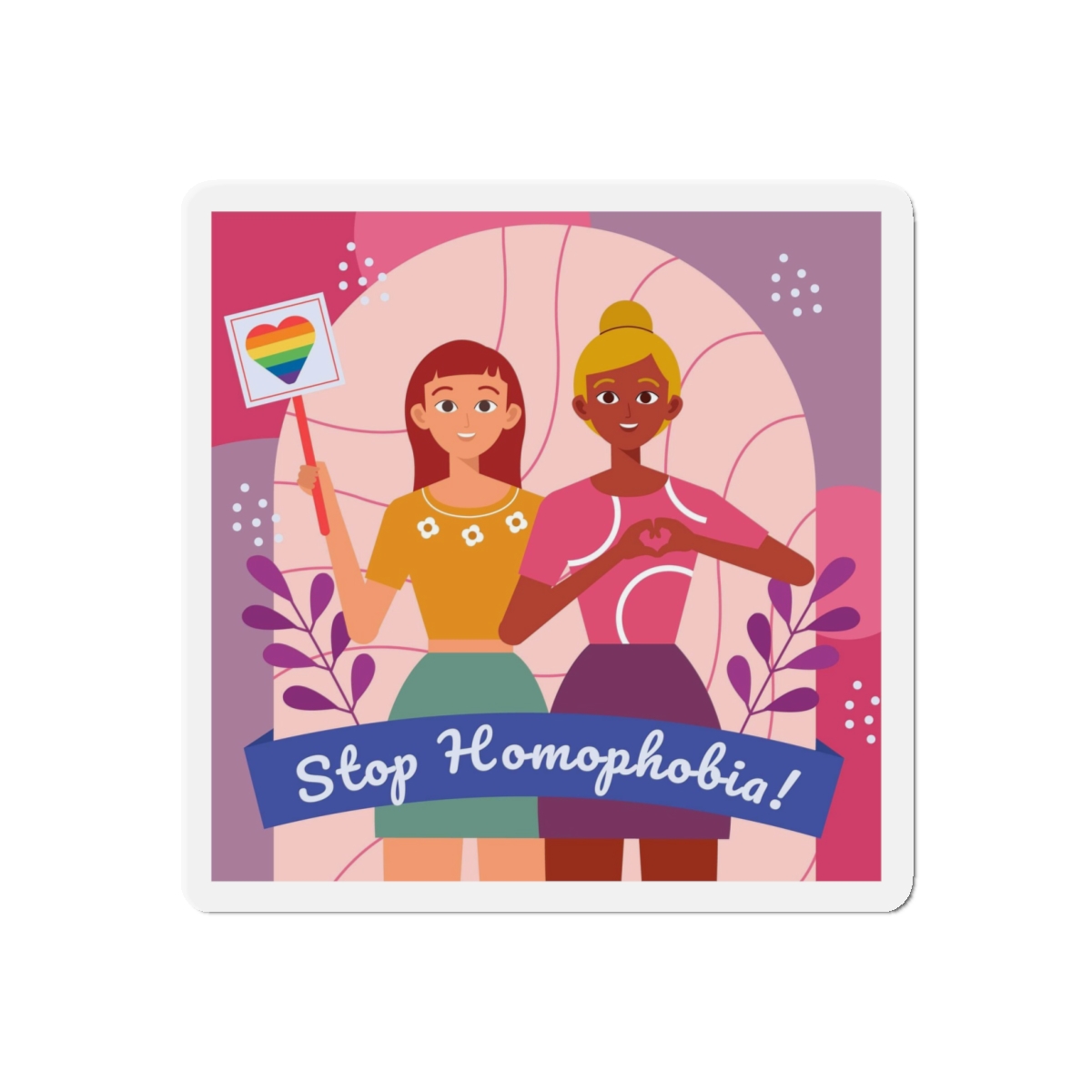 Lesbian Pride Design FE588C Die Cut Magnets - Image 7