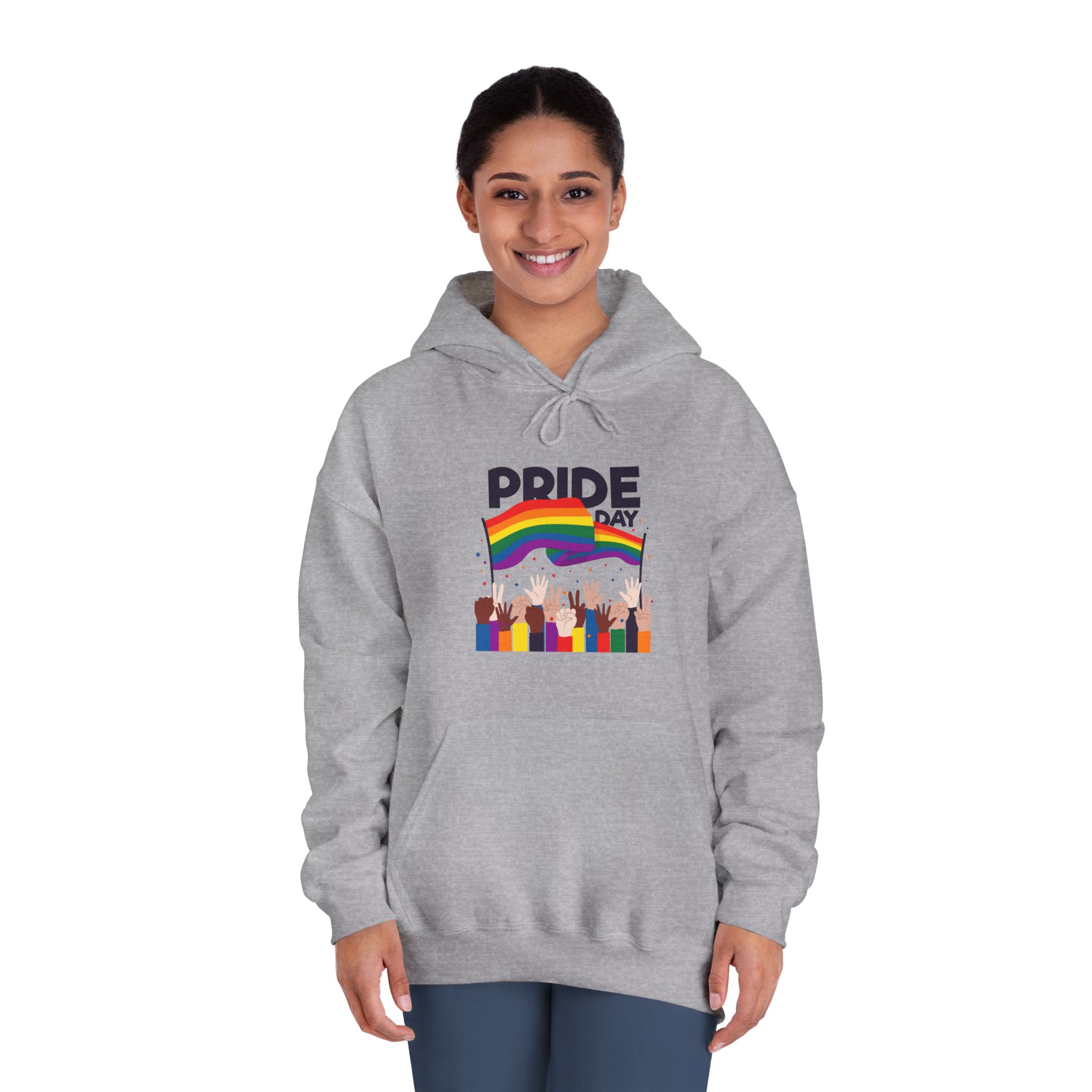 Pride Day Event With Rainbow Flag Theme Unisex Dryblend Hooded Sweatshirt - Image 16