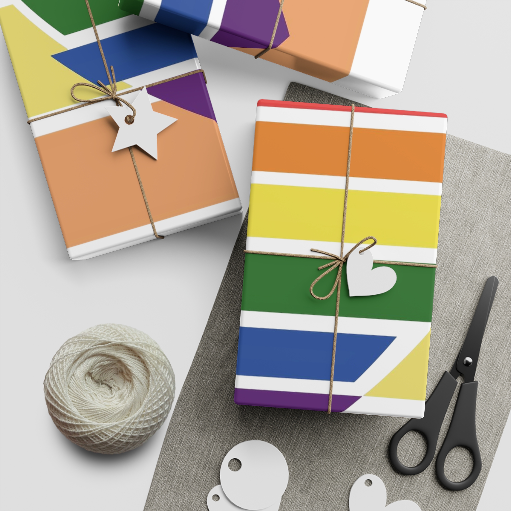 Banner With Rainbow Colors Heart Shape Lgbti Card Pride Flag Vector Illustration Gift Wrapping Paper Sheets 1pc - Image 5