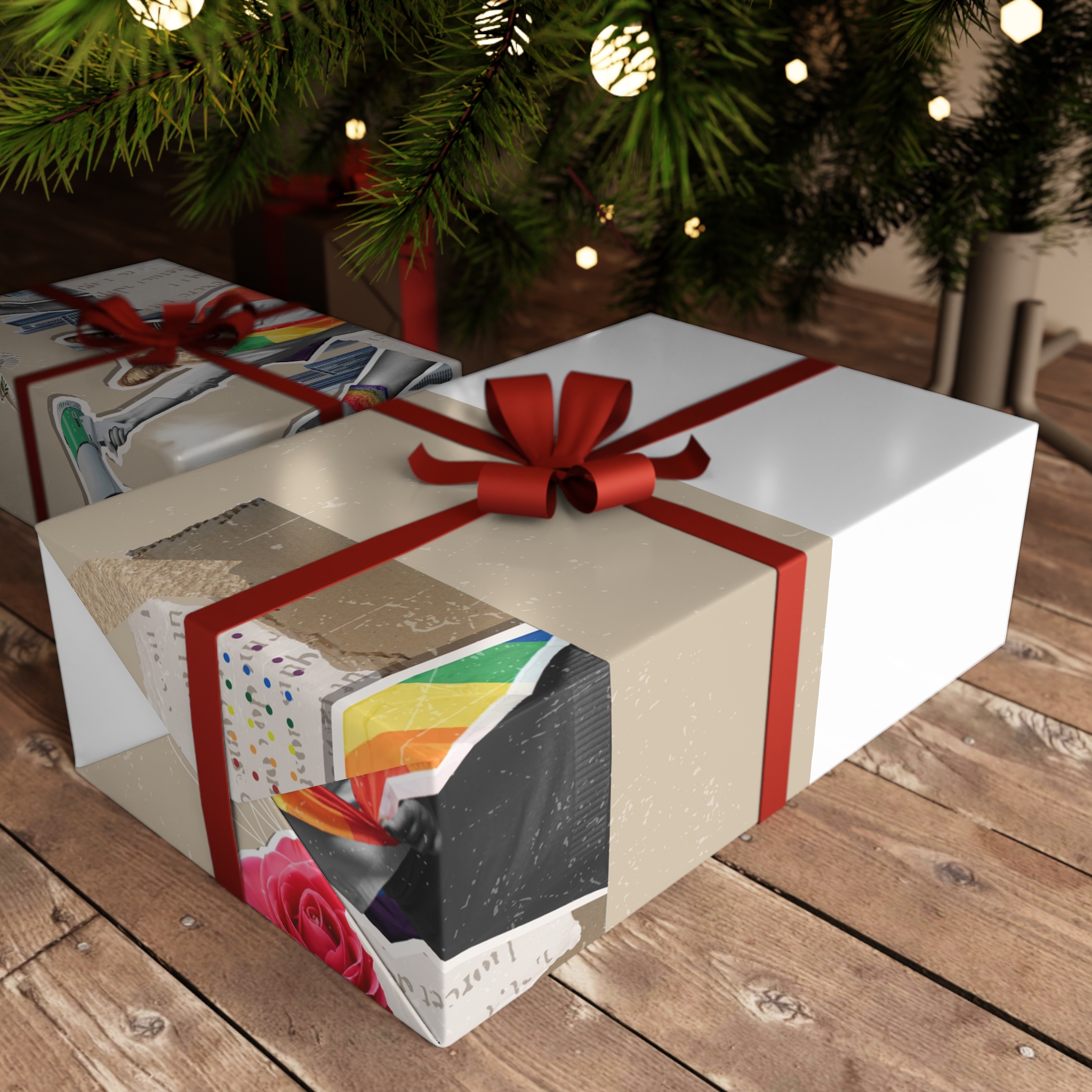 Lesbian Pride Design 5F982B Gift Wrapping Paper Sheets 1pc - Image 3