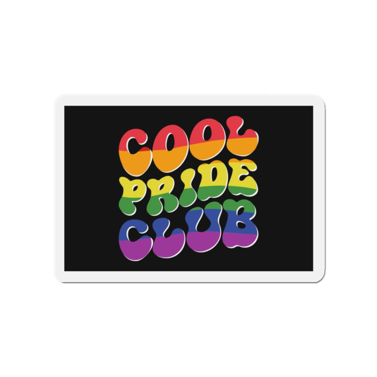 Word Cool Black Background Die Cut Magnets