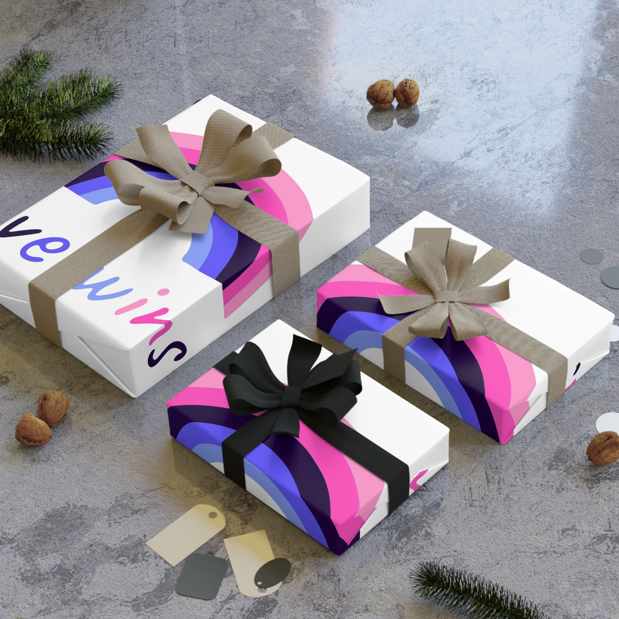 Colorful Rainbow Shape Omnisexual Pride Flag Happy Pride Day Lgbtqia Community Pride Month Vector Hand Drawn Doodle Posters Stickers Logo Cards Gift Wrapping Paper Rolls 1pc - Image 4