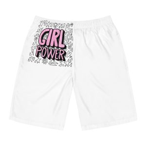 Girl Power Poster Vector Concept Illustration Mens Board Shorts Aop
