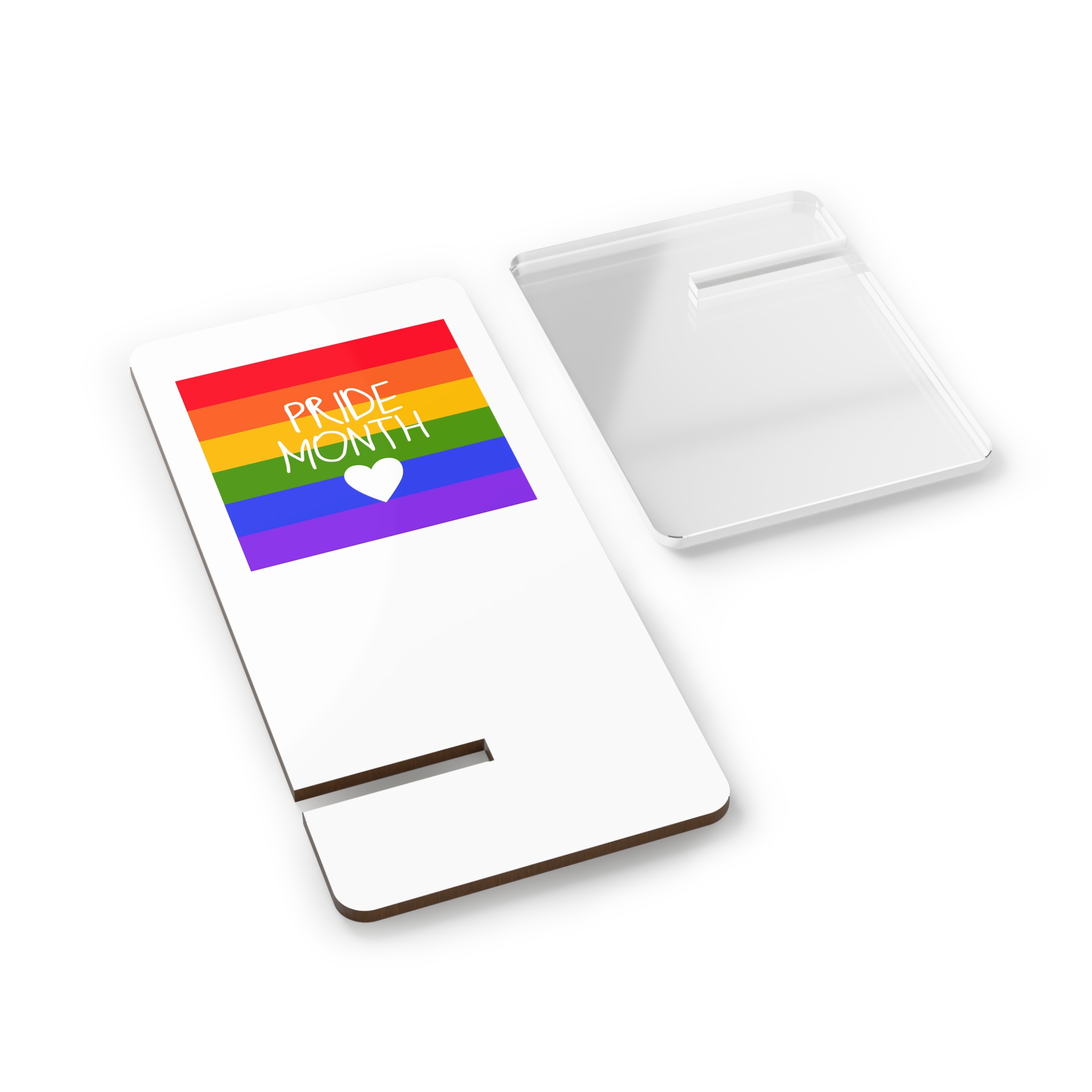 Cute Simple Banner Pride Month Symbols Pride Month With Lgbtq Flag Colours Mobile Display Stand For Smartphones - Image 2
