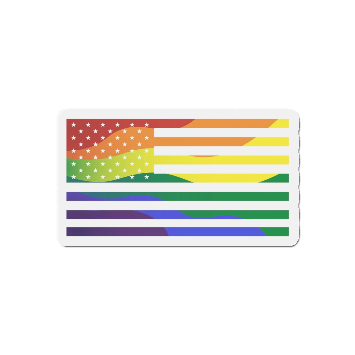 Pride Month America Concept Us Pride Month Flag Die Cut Magnets - Image 4