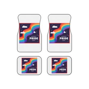 Rainbow Flag Pride Day Car Mats Set Of 4