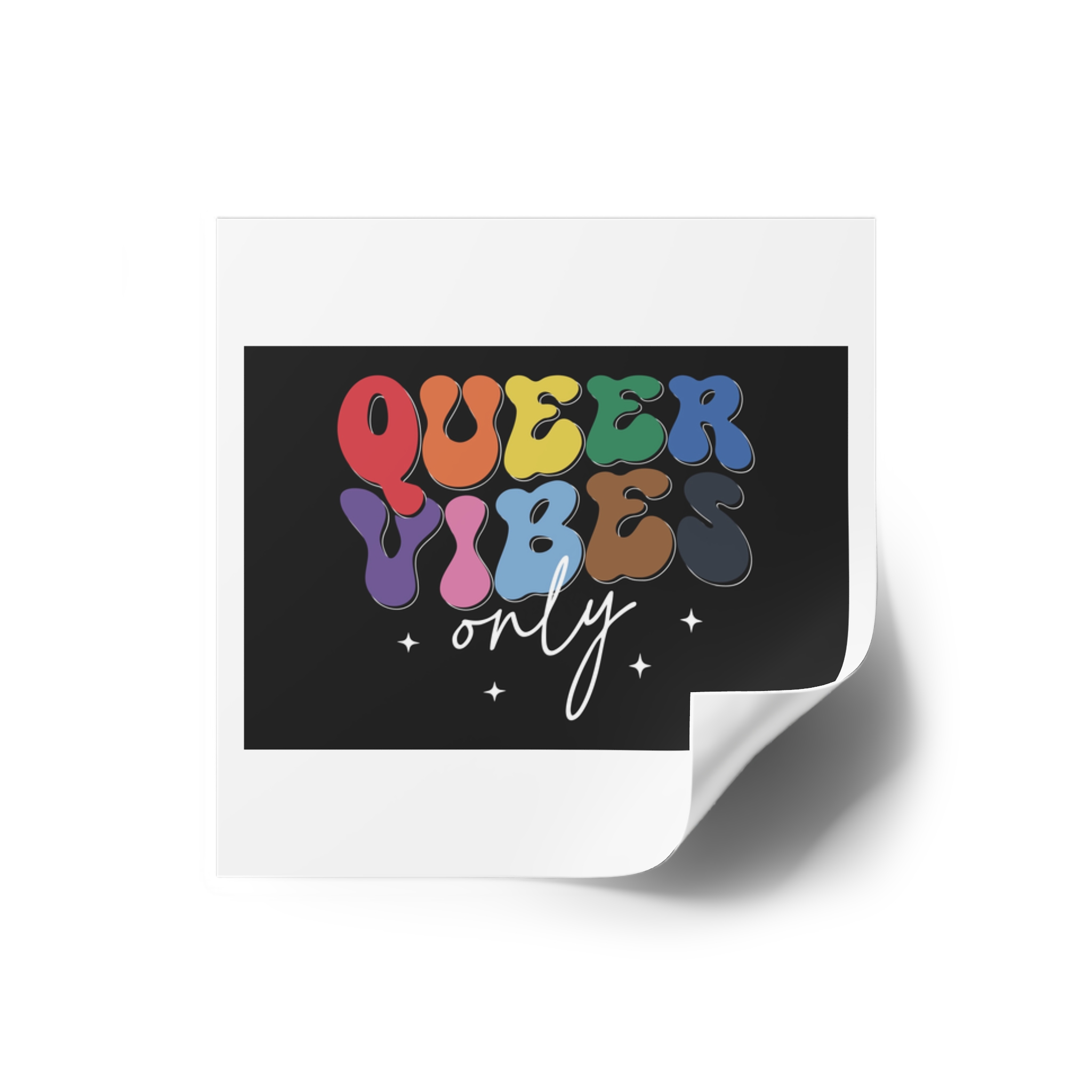 Pride Lgbtq Gay Typography Vector Tshirt Design(1) Laminate Stickers Square - Image 66