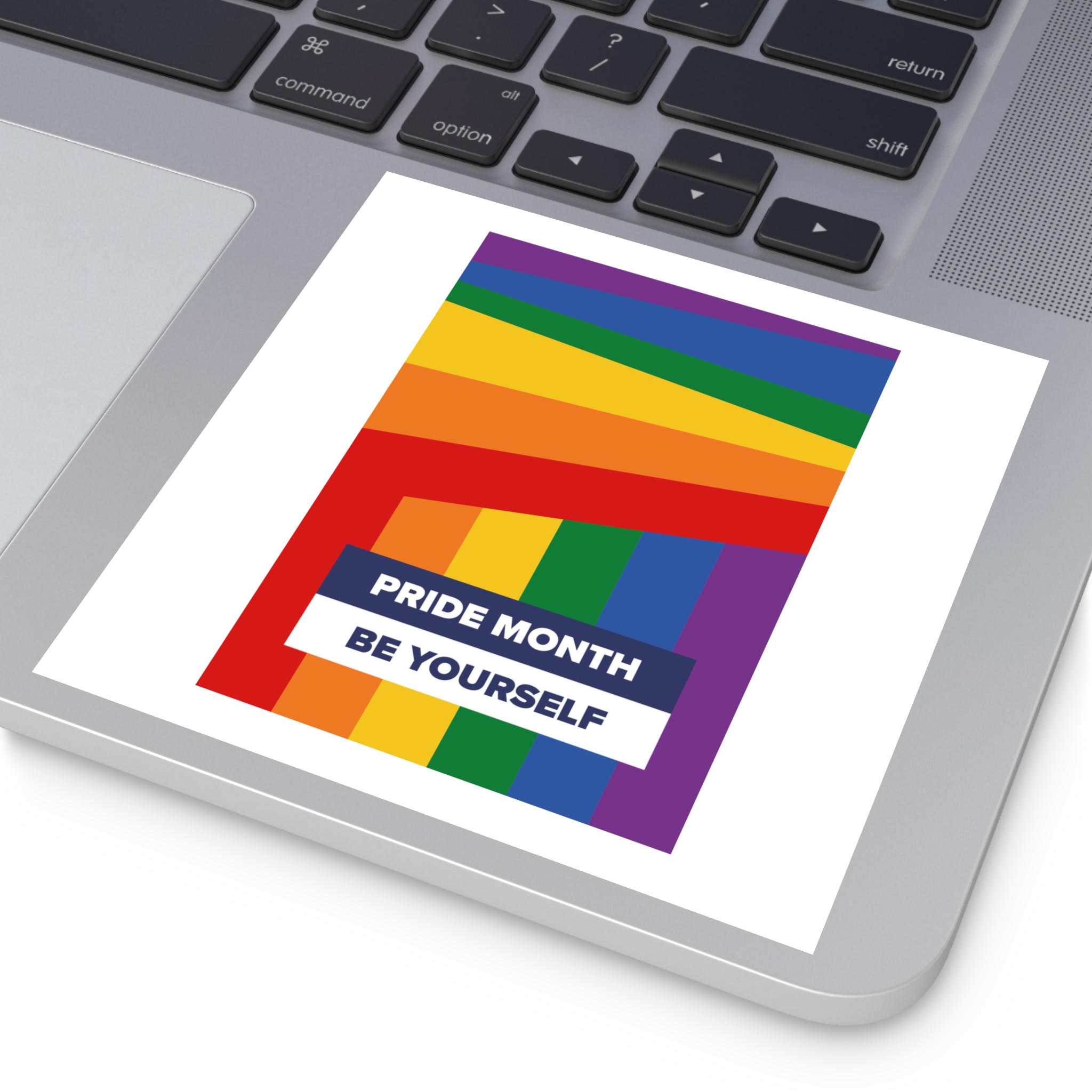 Lgbt Pride Month June Lesbian Gay Bisexual Transgender Lgbtq Flag Rainbow Vector(2)2 Laminate Stickers Square - Image 47