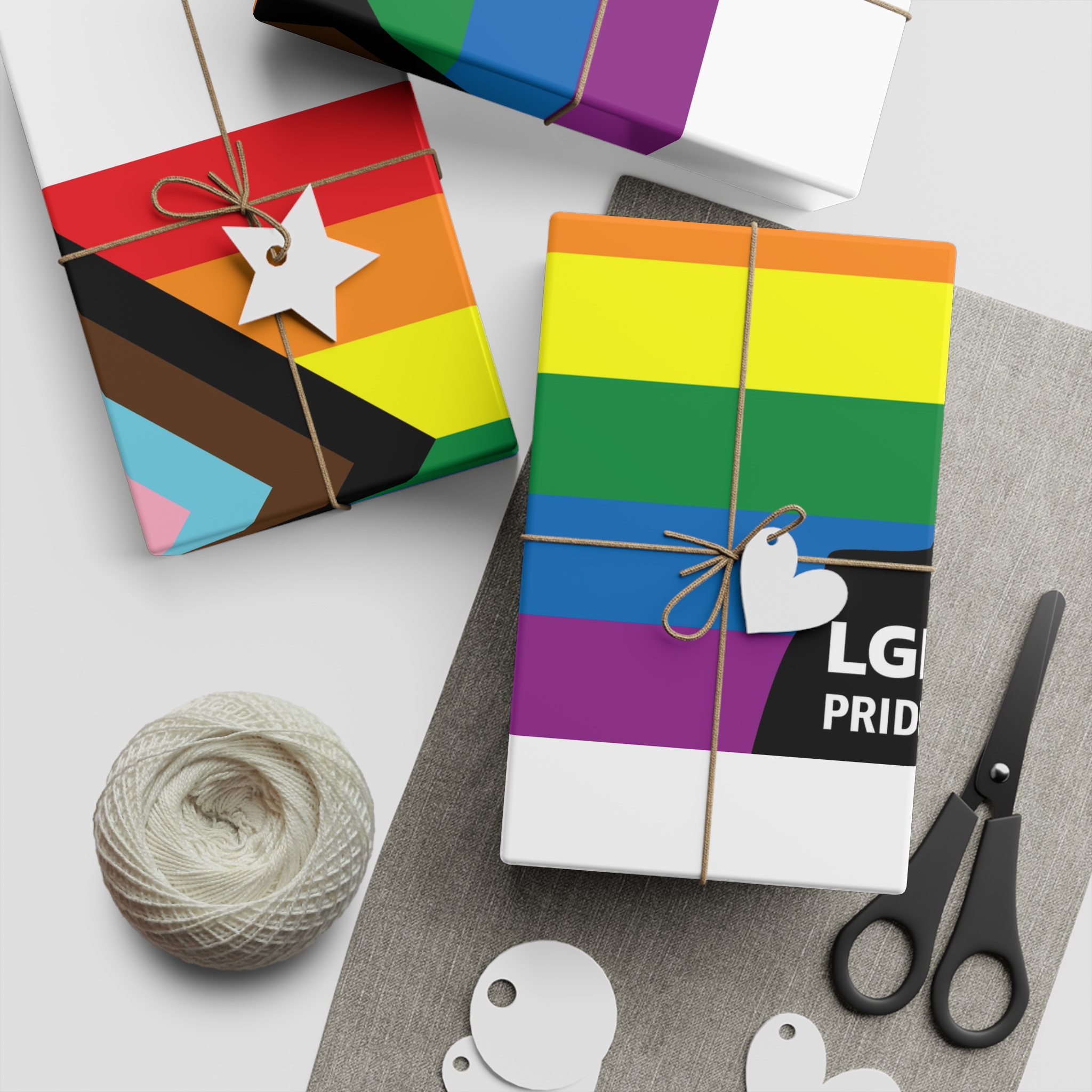 Happy Pride Day Concept Lgbtq Community Lgbt Pride Typography Vector Gift Wrapping Paper Sheets 1pc - Image 2