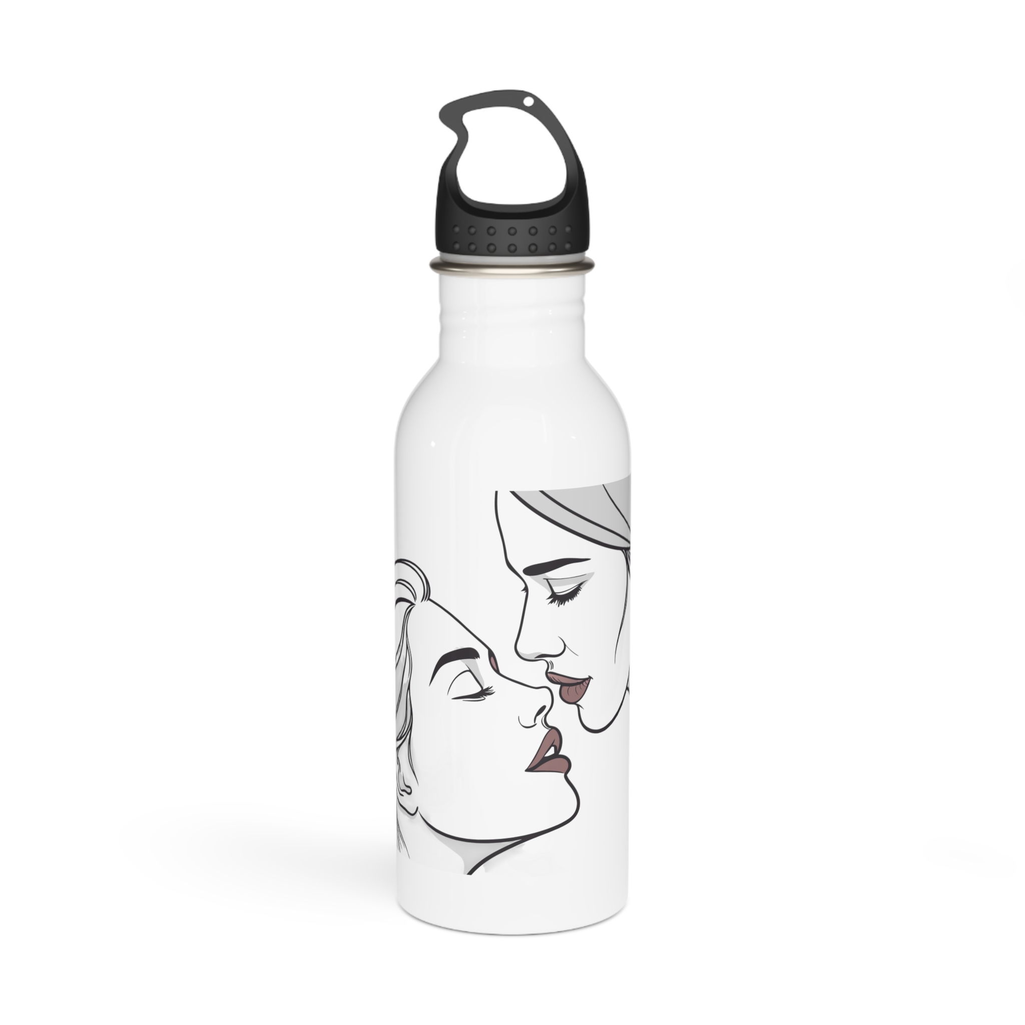 Perfect Lip Set Open Close Smooches Stainless Steel Water Bottle