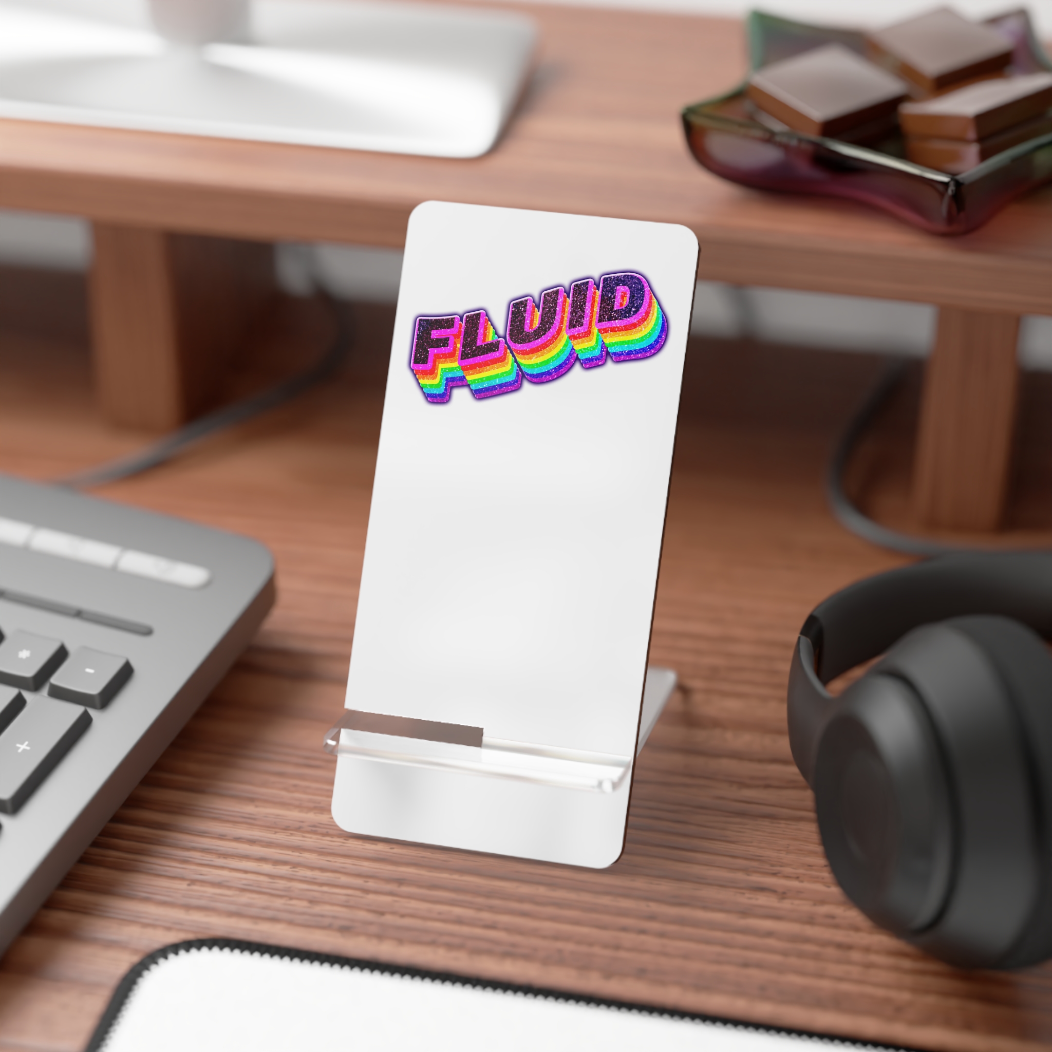 Fluid Word Png Rainbow Lettering Mobile Display Stand For Smartphones - Image 3